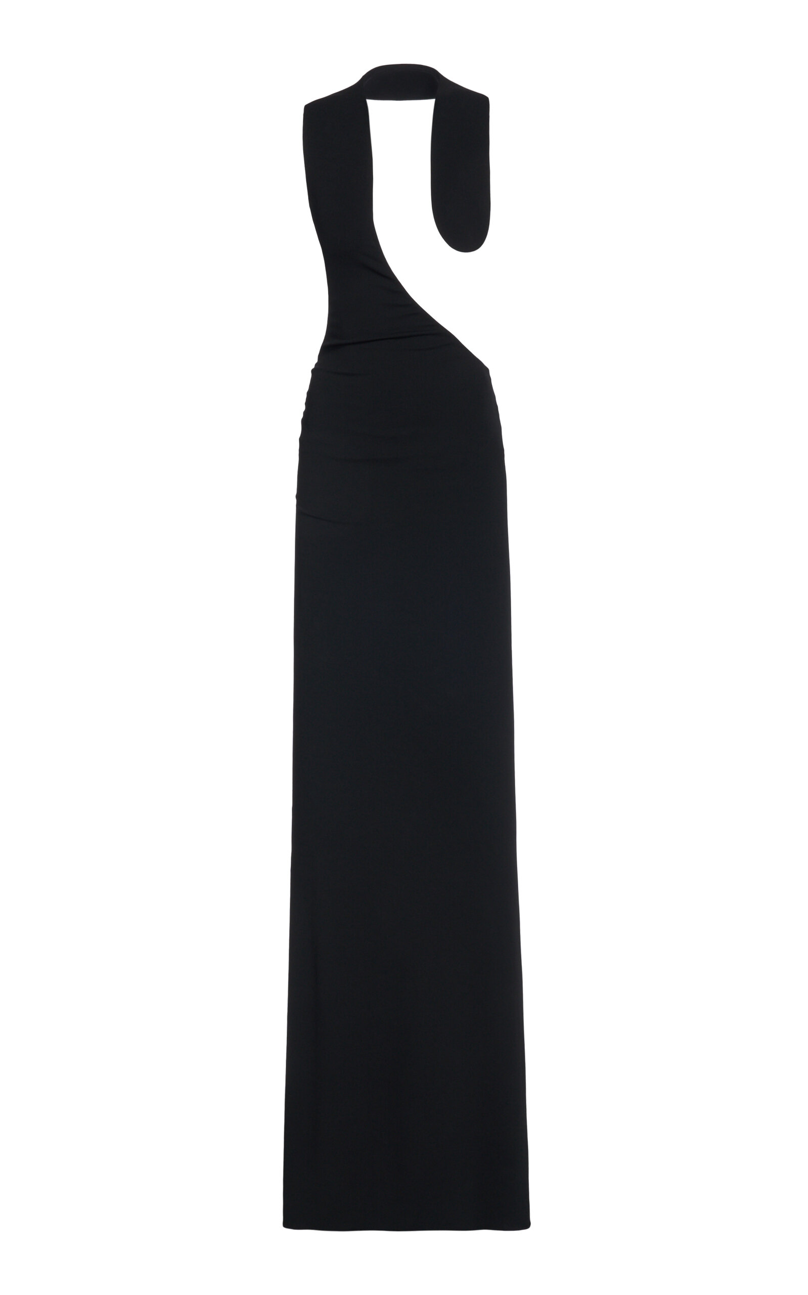 Tom Ford Impossible Open Back Jersey Maxi Dress In Black
