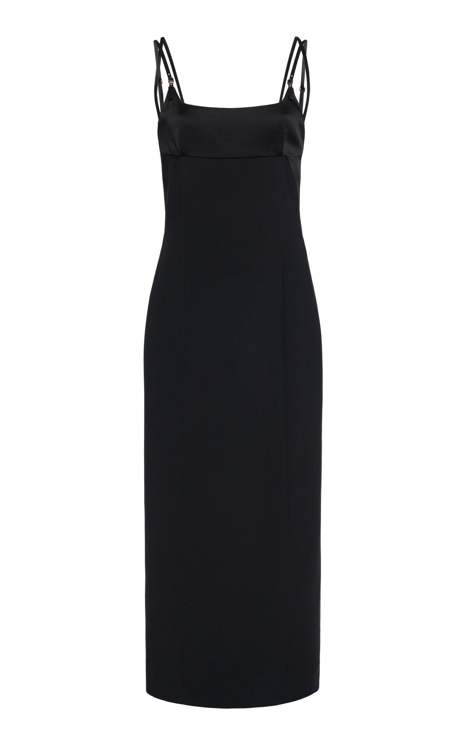Tom Ford Silk-Wool Cady Maxi Dress - Black