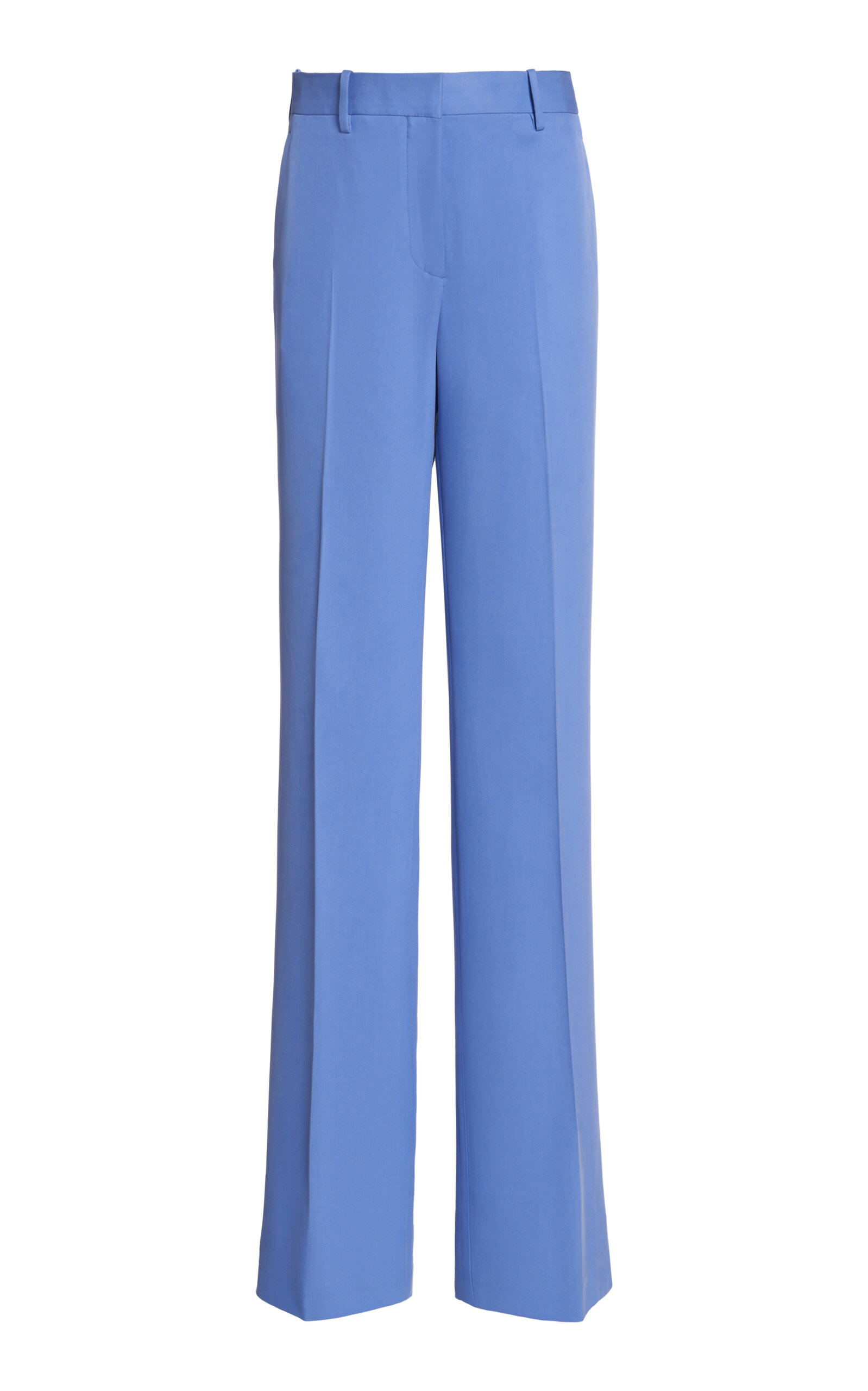 Tom Ford Tailored High-rise Silk Twill Straight-leg Pants In Blue
