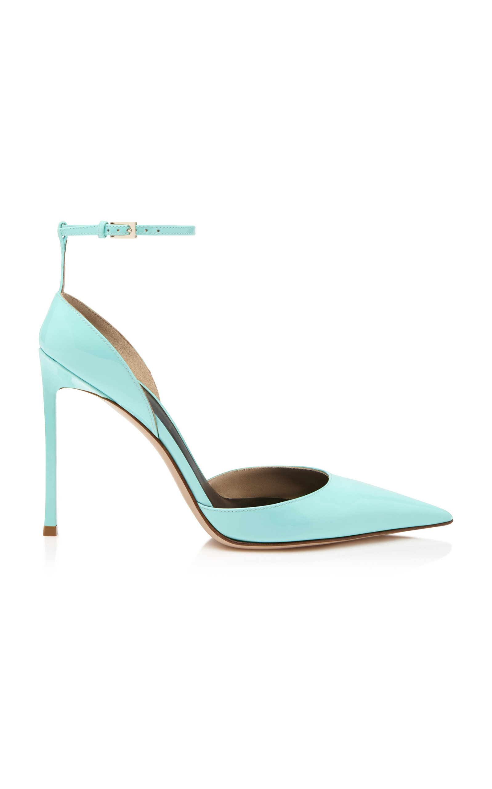 Tom Ford Ankle Strap Pointy Toe Pump In Blue