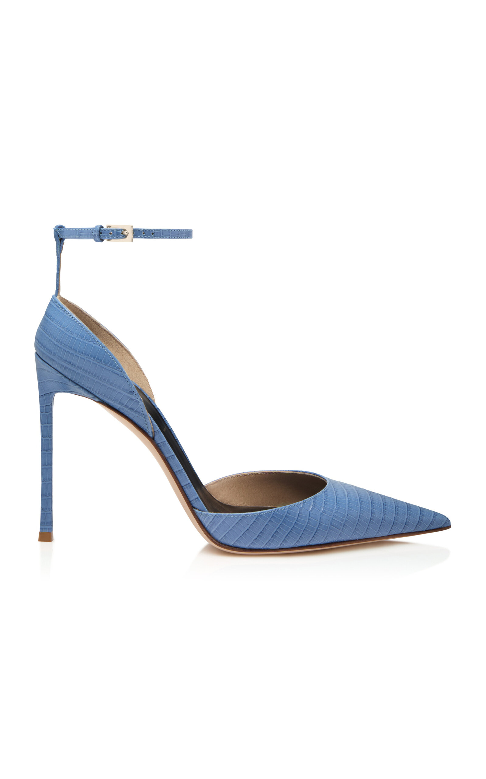 Tom Ford Ankle Strap Pointy Toe Pump - Blue - IT 36.5