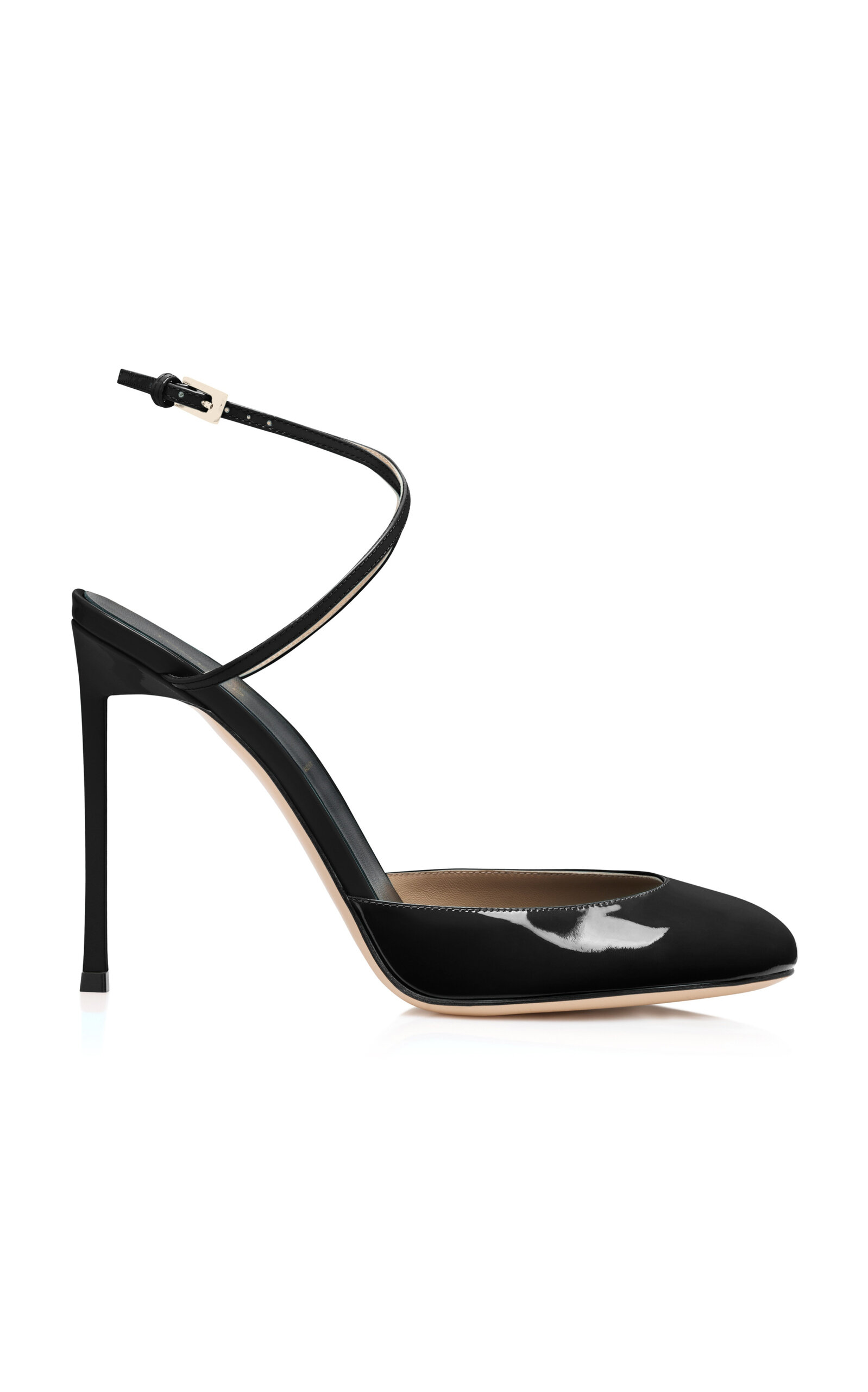 Tom Ford Ankle Strap Round Toe Pump In Black