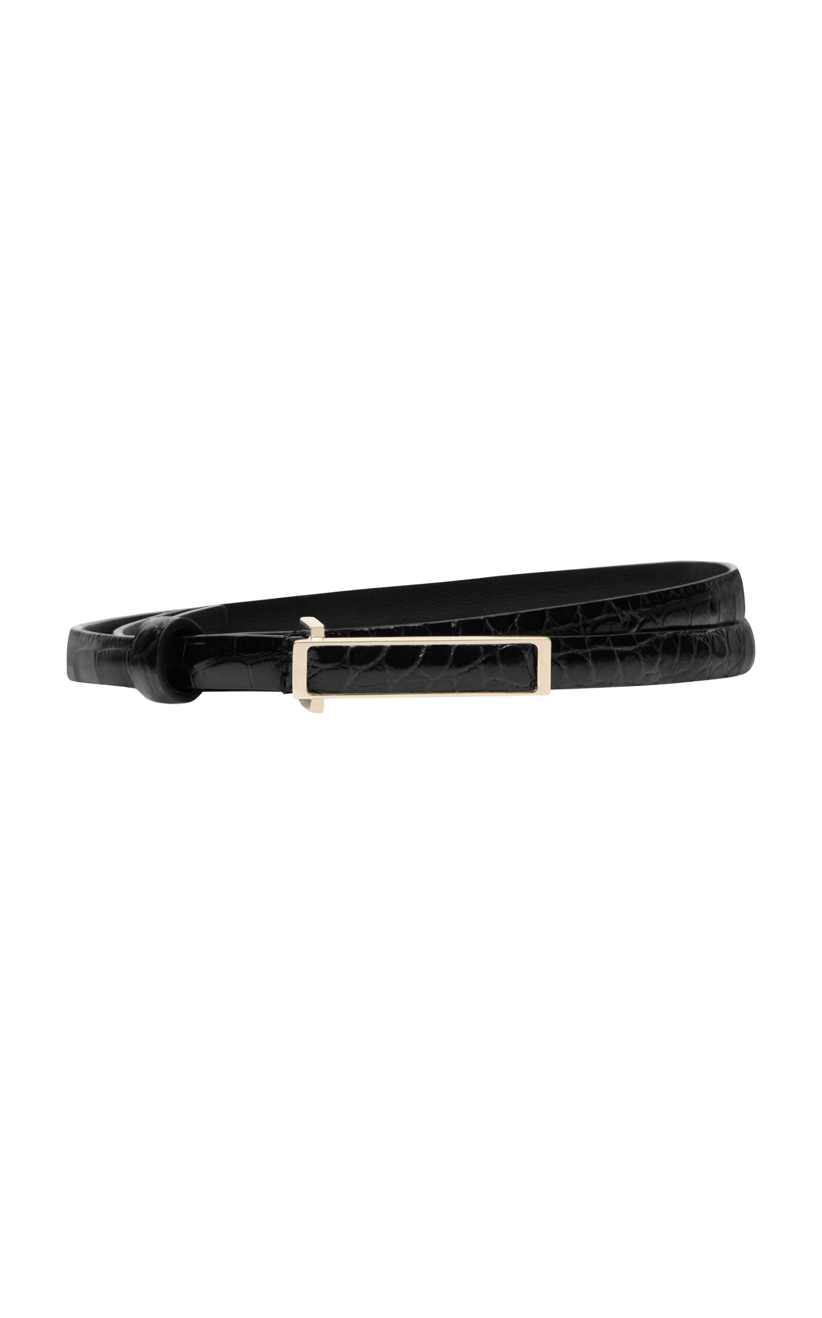 Tom Ford Leather Insert 10 MM Belt - Black - 85 cm