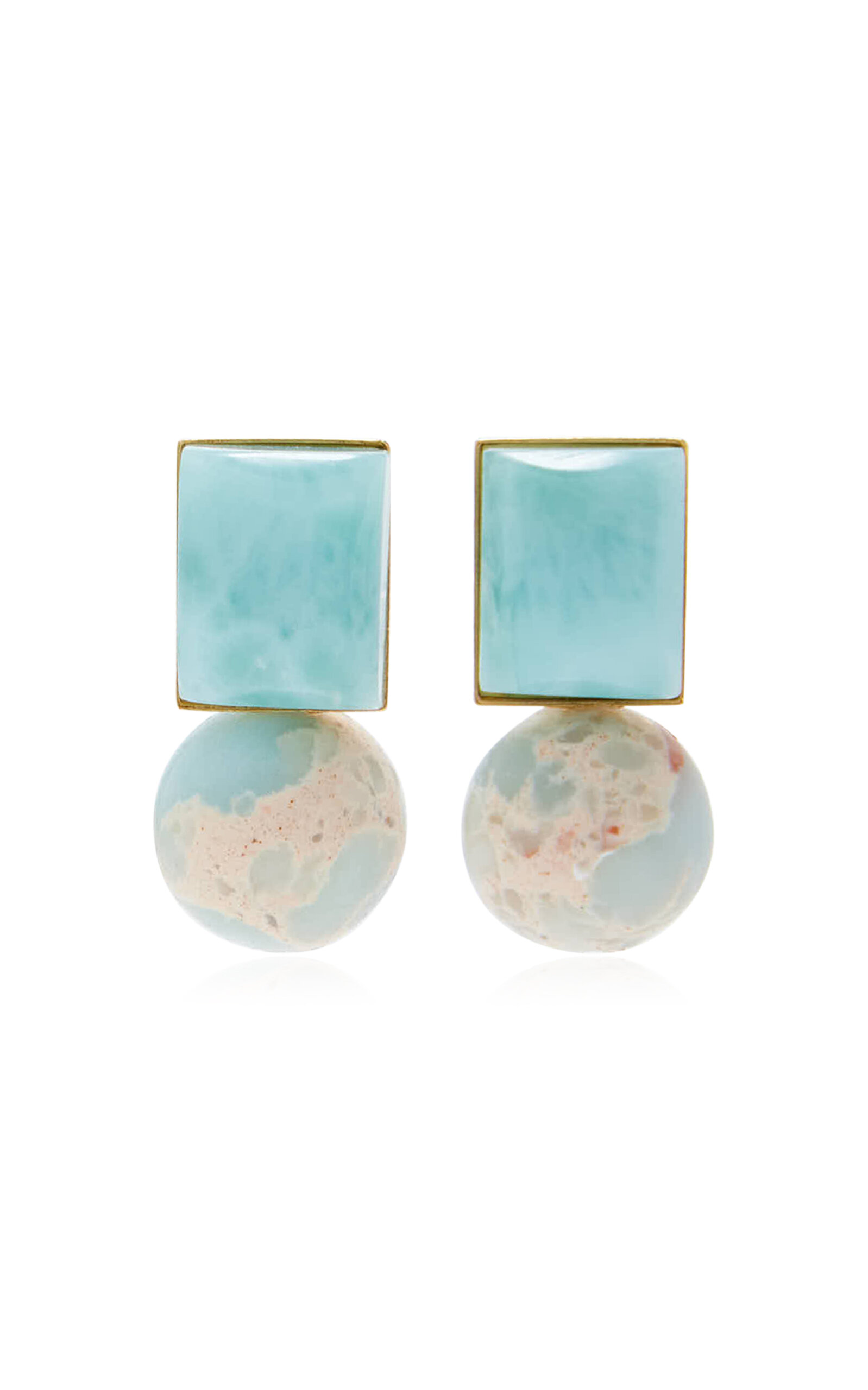 Jennifer Behr Nyla Jasper And Larimar Earrings