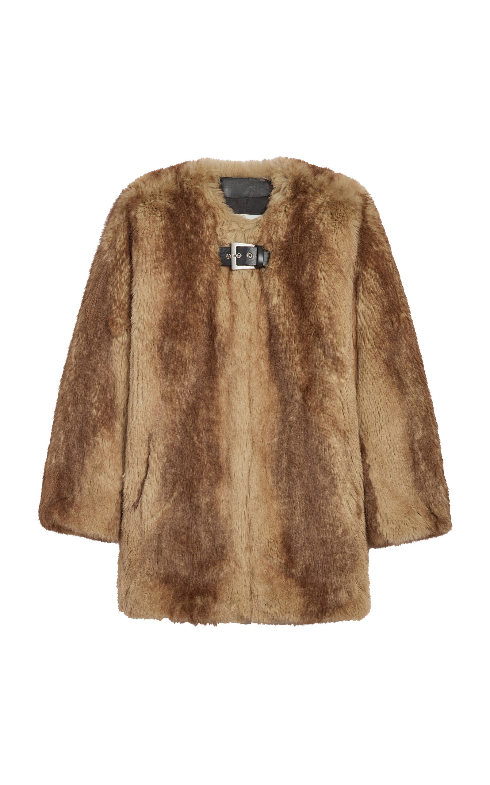 Apparis Petra Single-breasted Coat In Brown