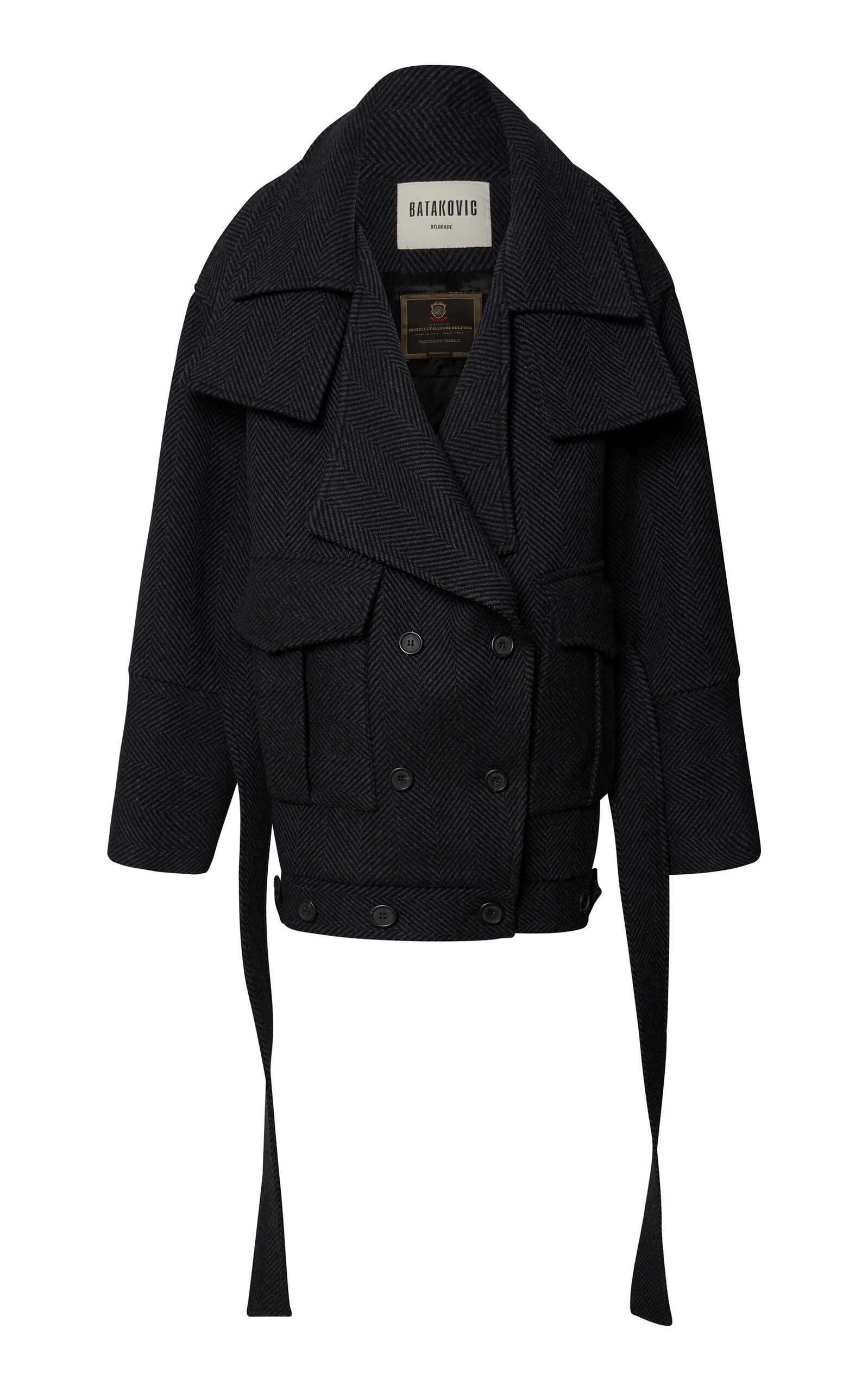 Batakovic Structured Oversized Wool-cashmere Coat In Black