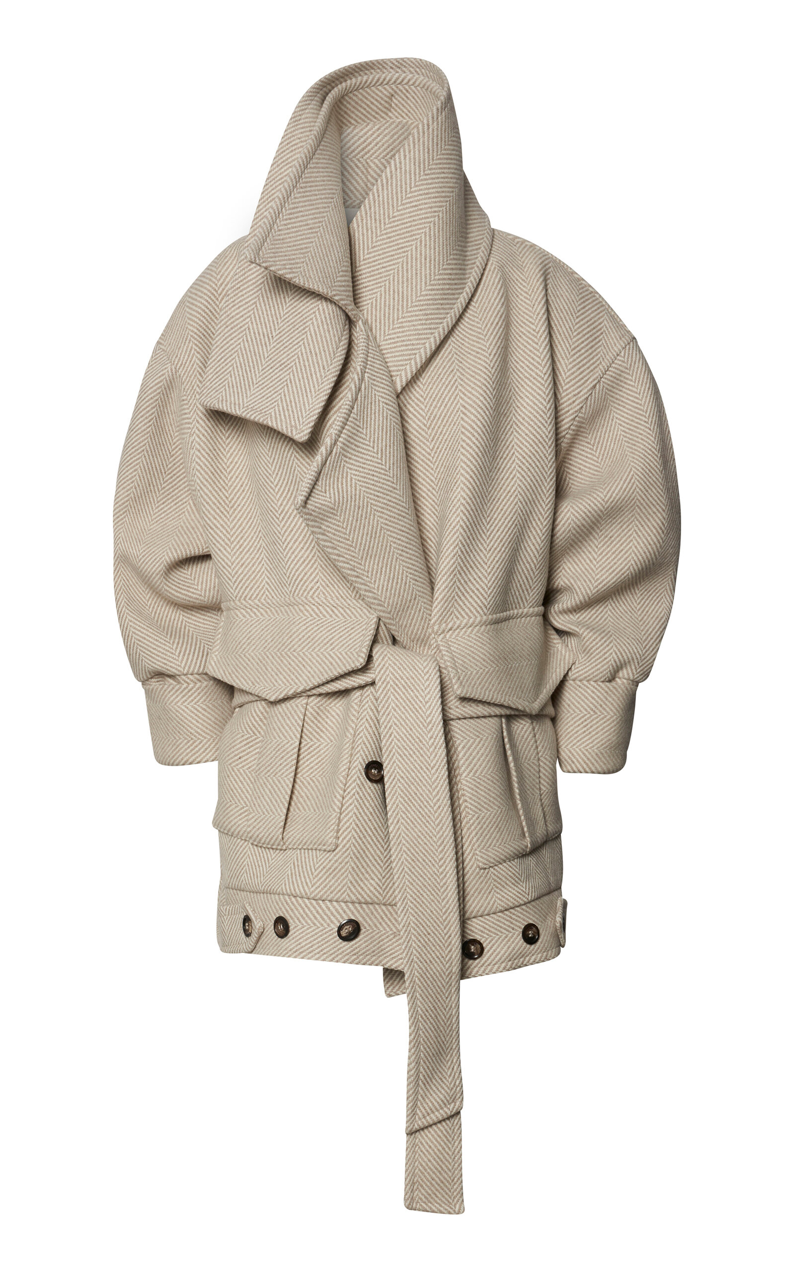 Batakovic Structured Oversized Wool-cashmere Coat In Brown