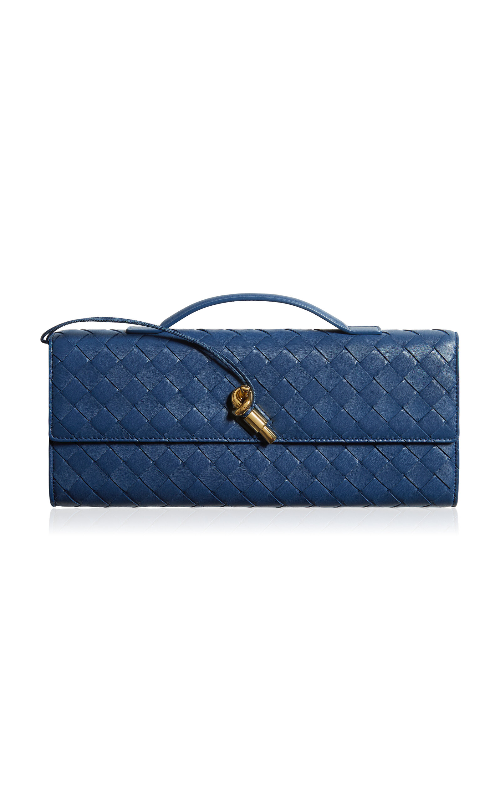 Bottega Veneta Andiamo Intrecciato Leather Clutch