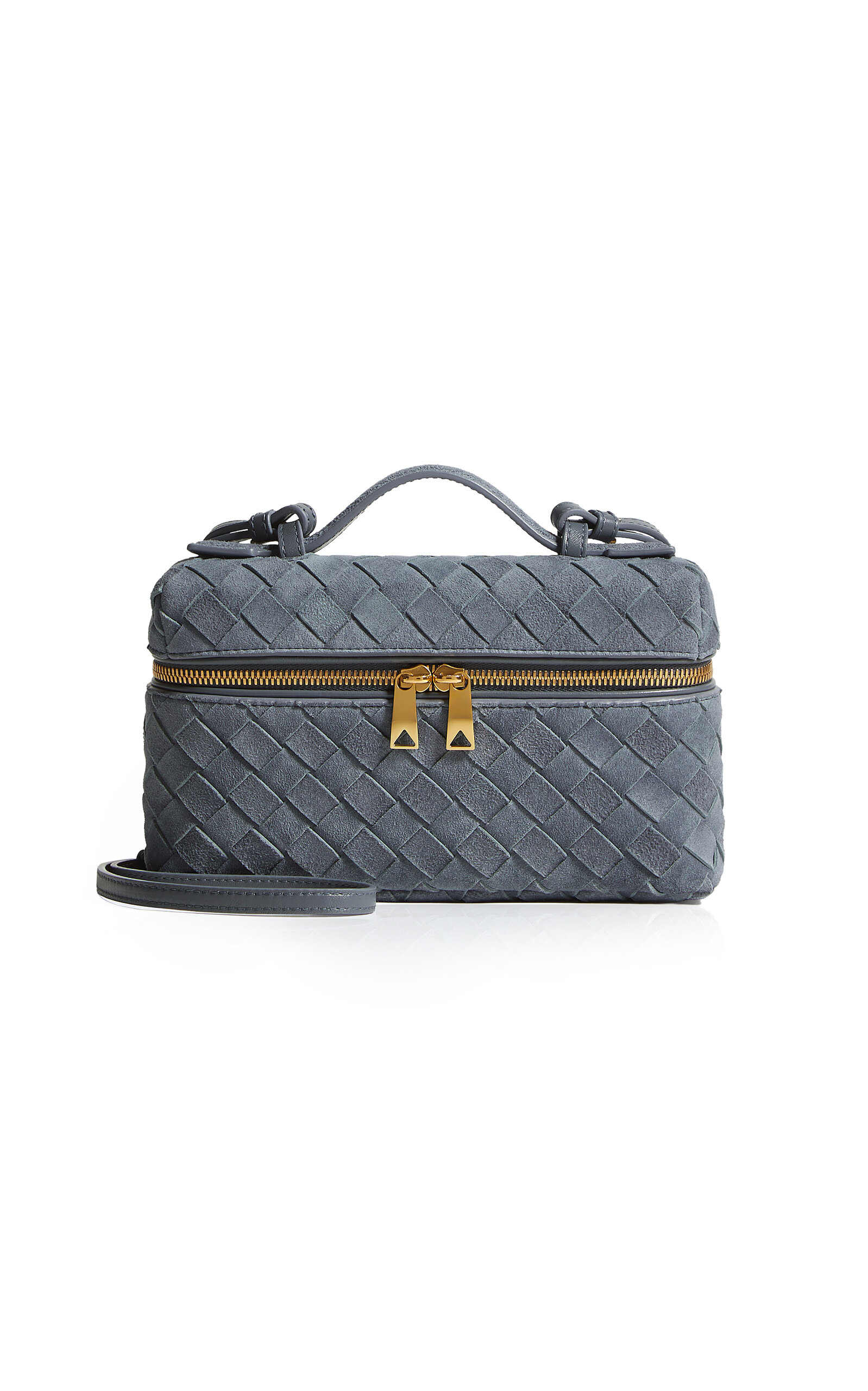 Bottega Veneta Bang Bang Intrecciato Suede Vanity Case - Moda Operandi