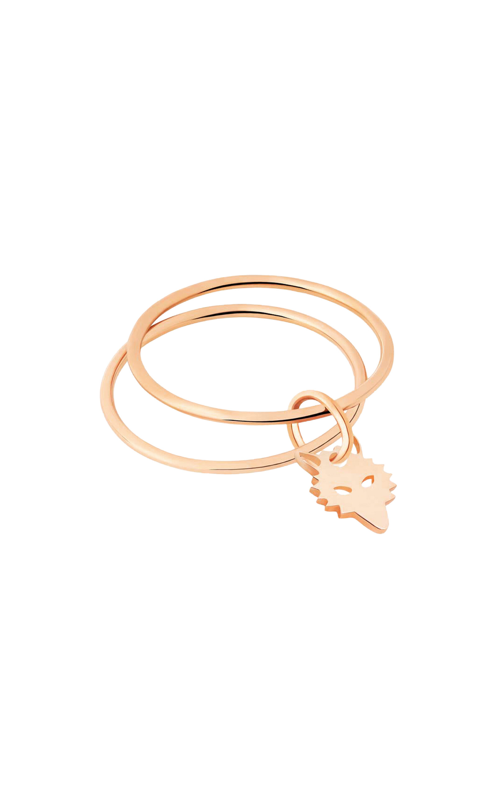 Ginette Ny Wolf 18k Rose Gold Double Circle Ring In Gold