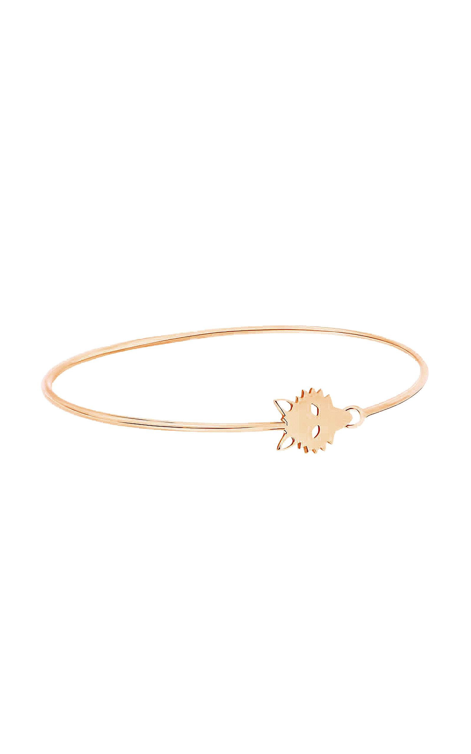 Ginette Ny Medium Wolf 18k Rose Gold Bangle In Gold