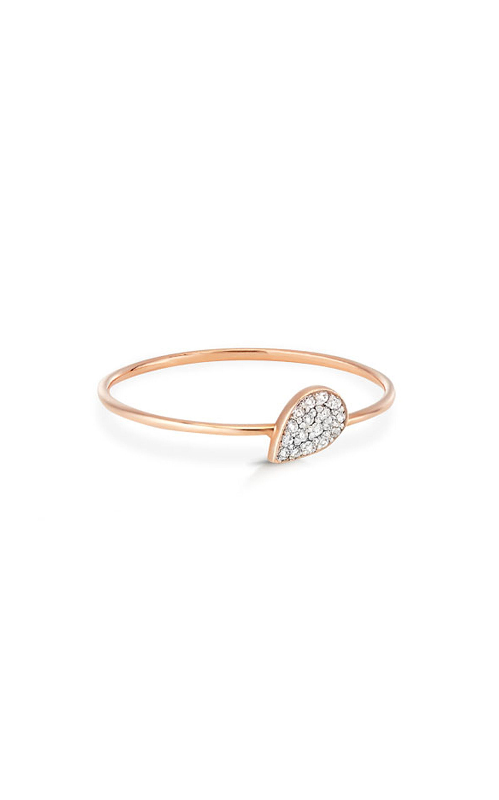 Ginette Ny Bliss 18k Rose Gold Diamond Ring In White