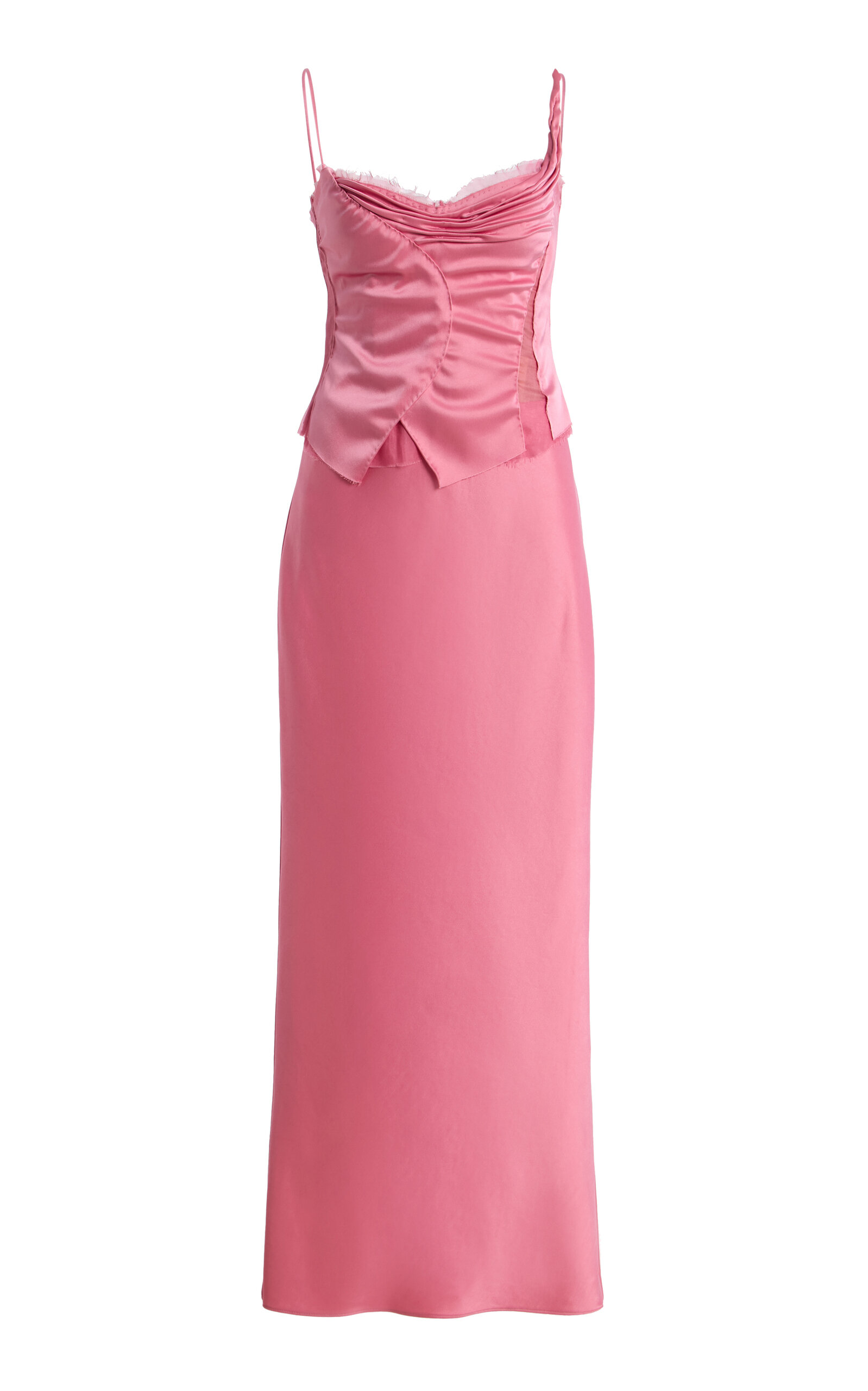 Alejandra Alonso Rojas Hand-Draped Satin Bustier Dress