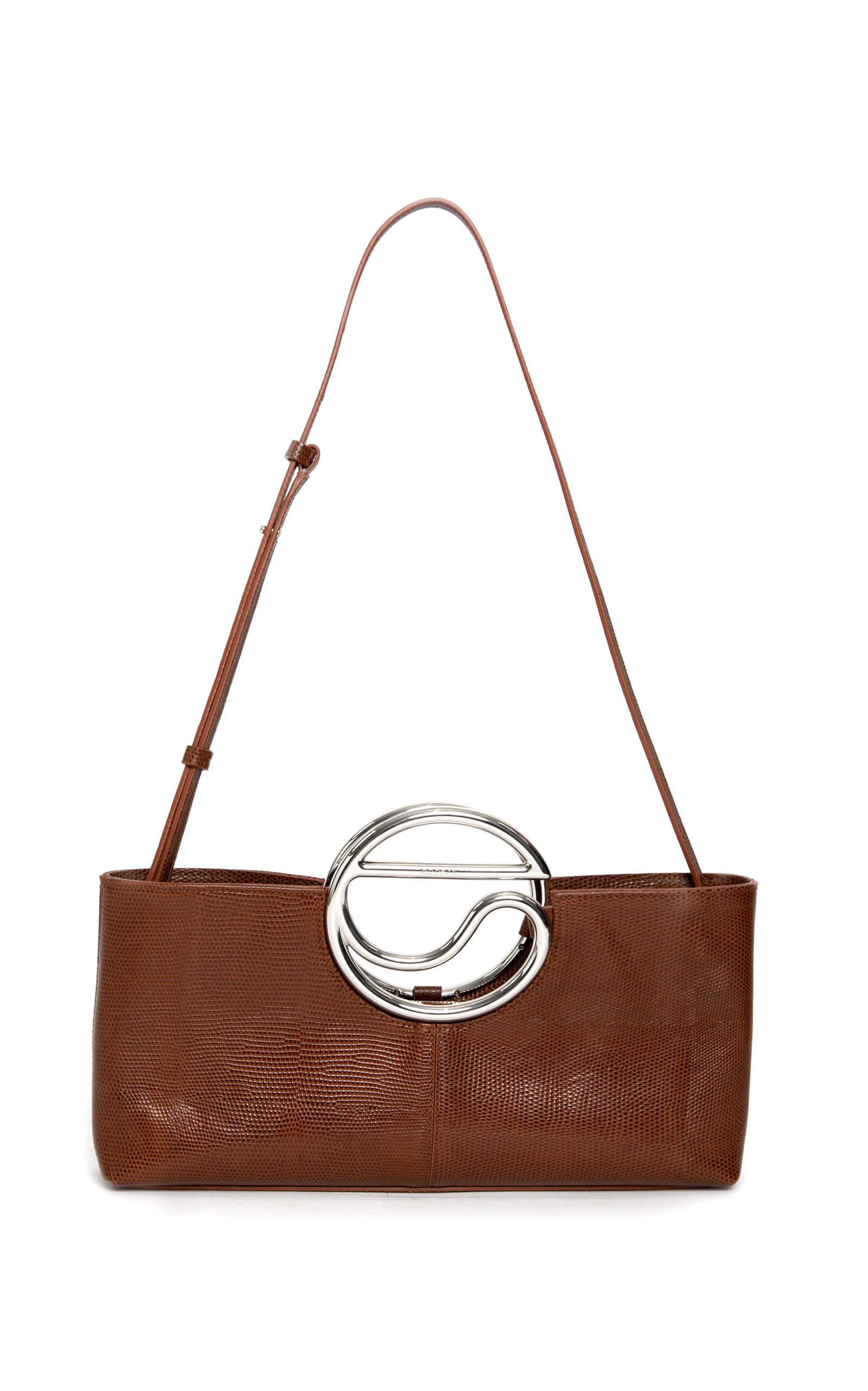 Coperni Lizard Print C Clutch - Brown - OS