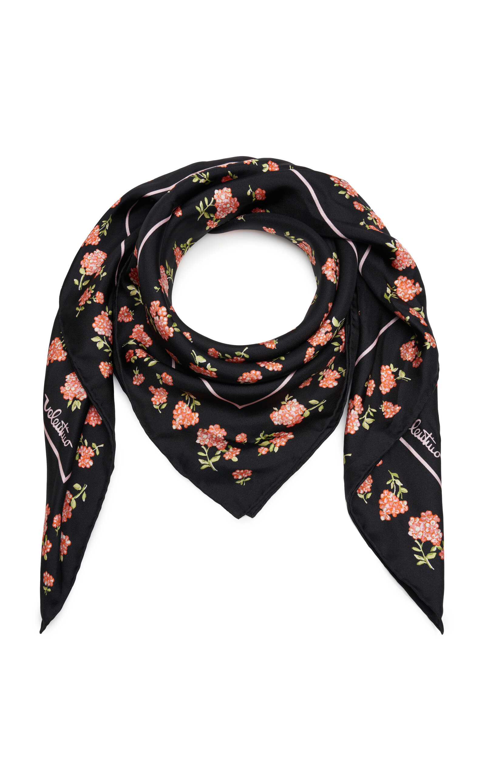 Valentino Garavani Floral-Print Silk Scarf