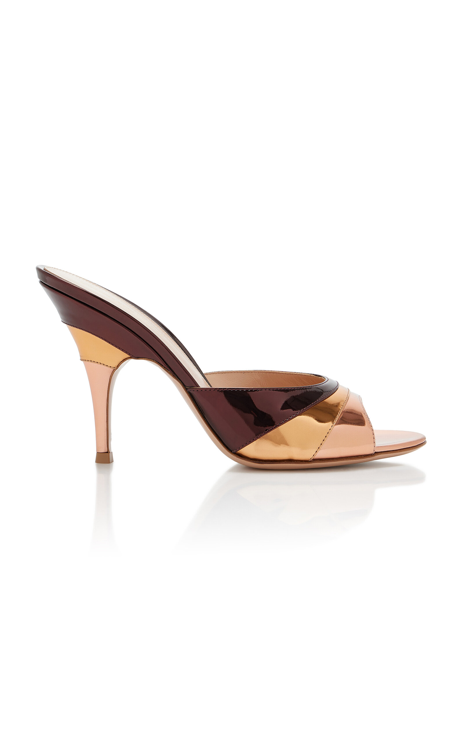 Gianvito Rossi Metallic Leather Mules