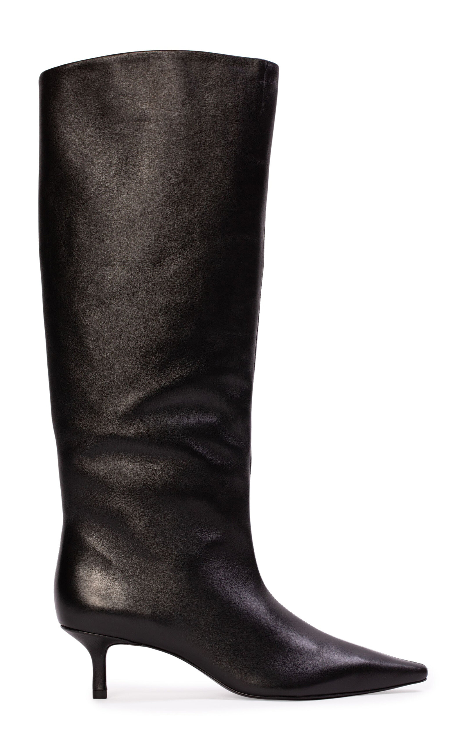 Black Suede Studio Sutton Leather Boots - Moda Operandi