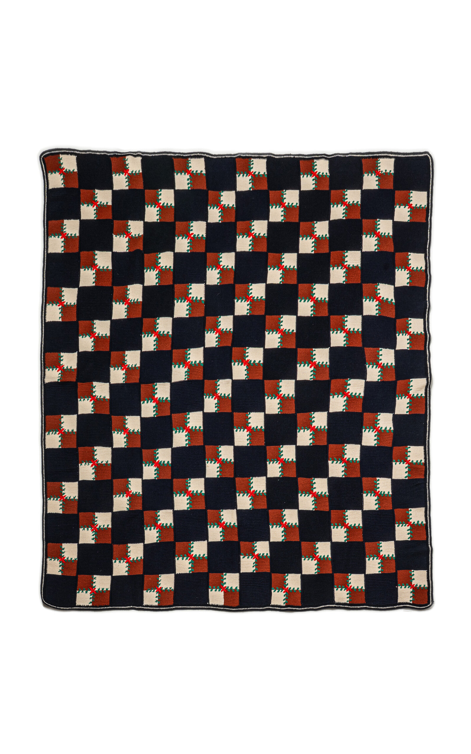 SAVED New York Basket Knit Cashmere Throw Blanket - Multi
