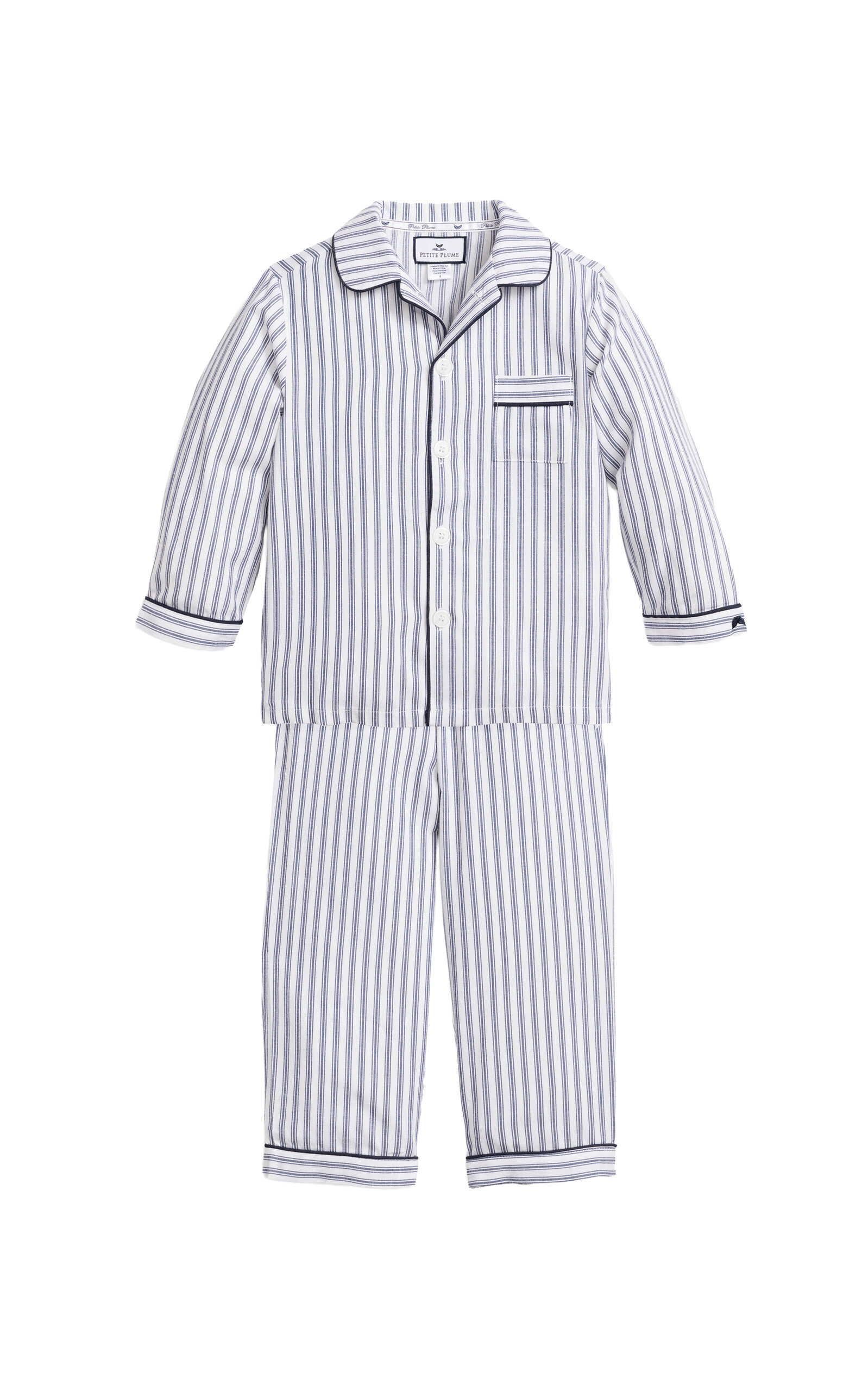 Petite Plume Kids' French Ticking Pajama Set