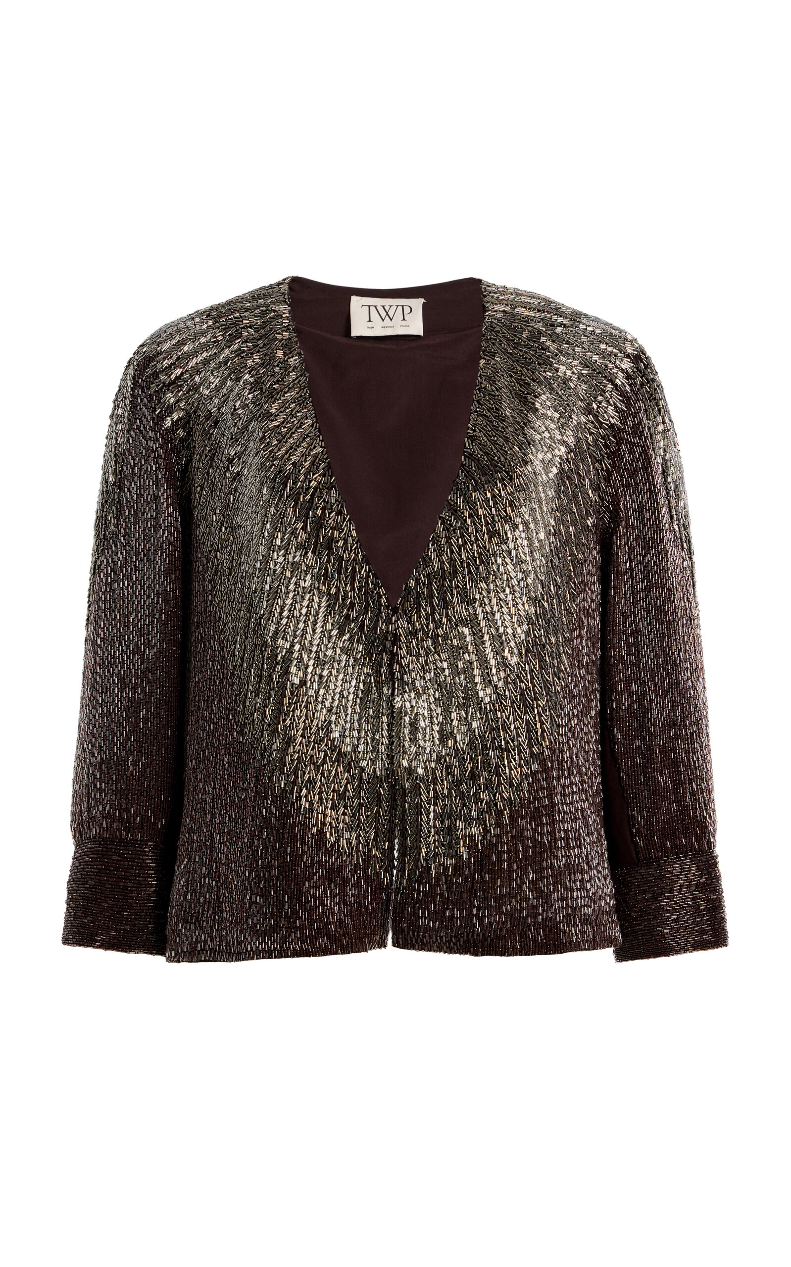 TWP She Talks to Angels Beaded Silk Jacket