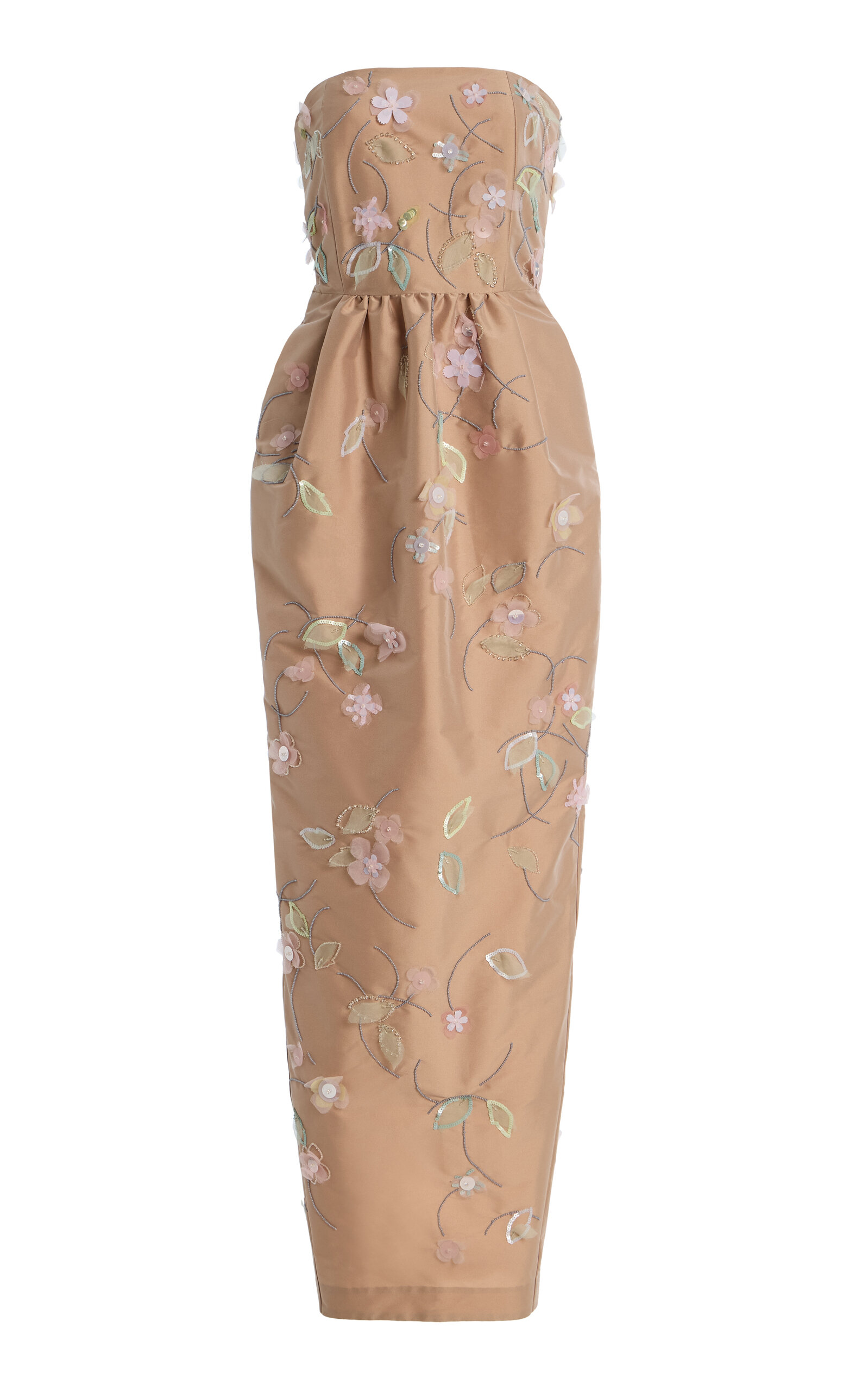 Bernadette Lena Embroidered Taffeta Maxi Dress