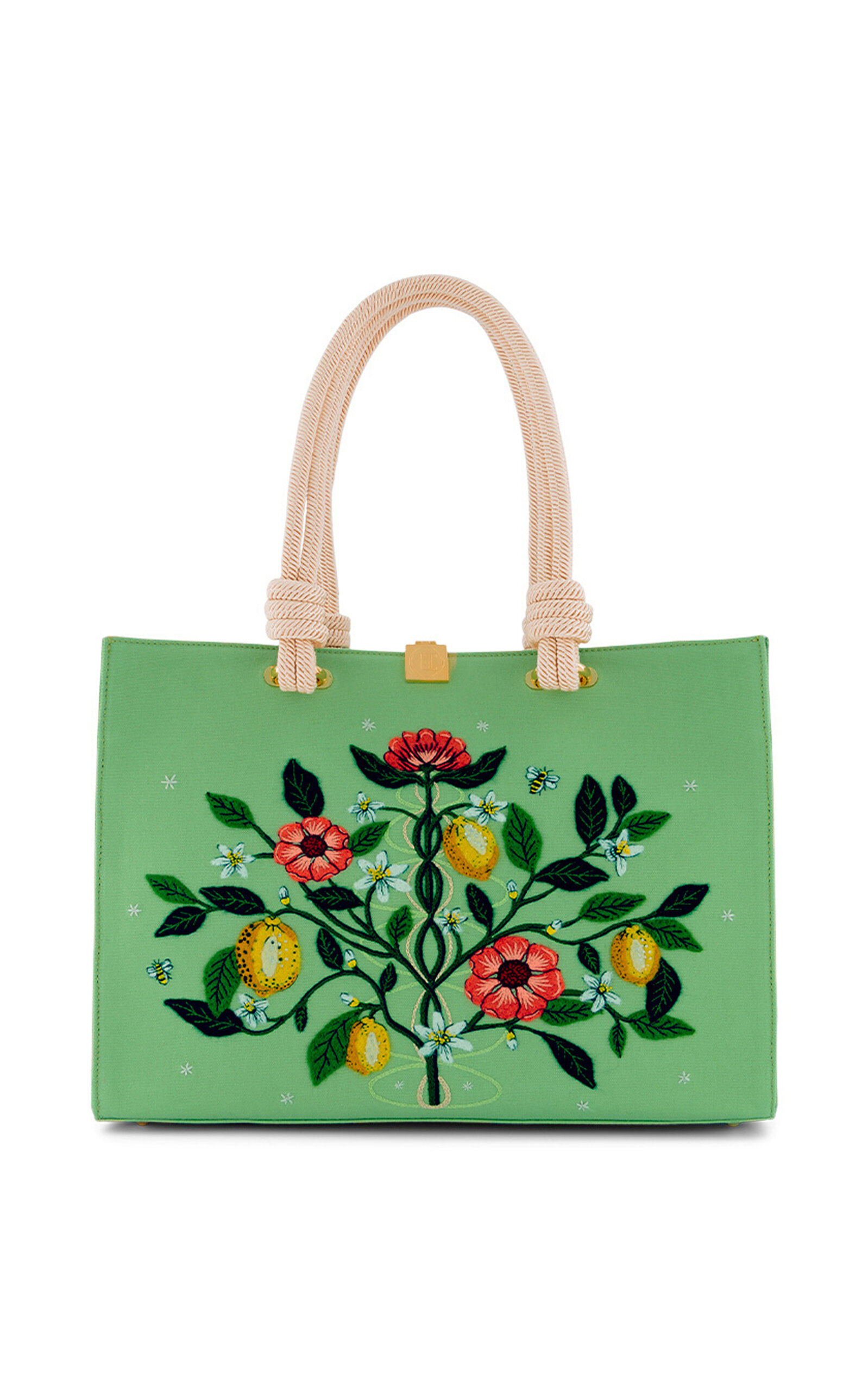 Olympia Le-Tan Botanical Chic Clutch - Green - OS