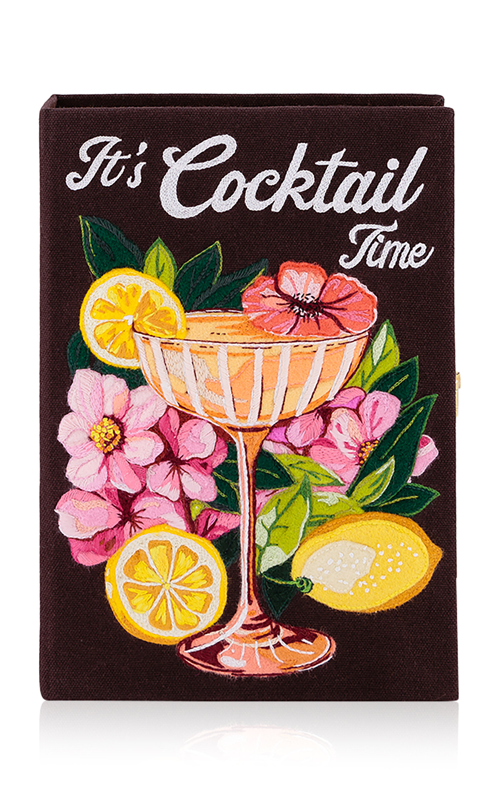 Olympia Le-Tan It'S Cocktail Time Clutch - Brown - OS