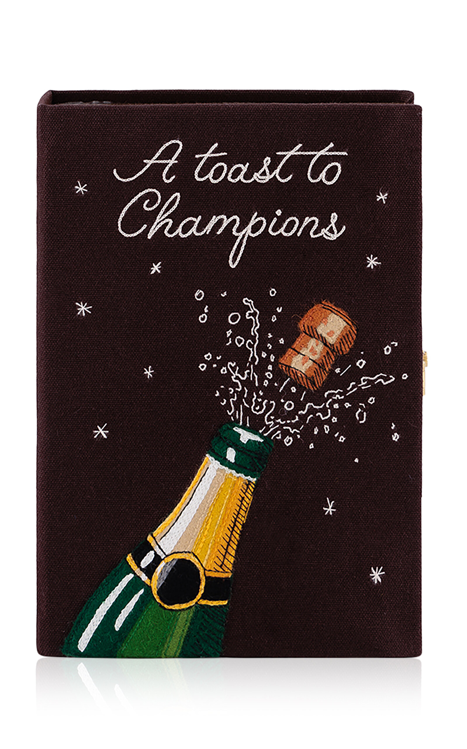 Olympia Le-Tan A Toast To Champions Clutch - Brown - OS