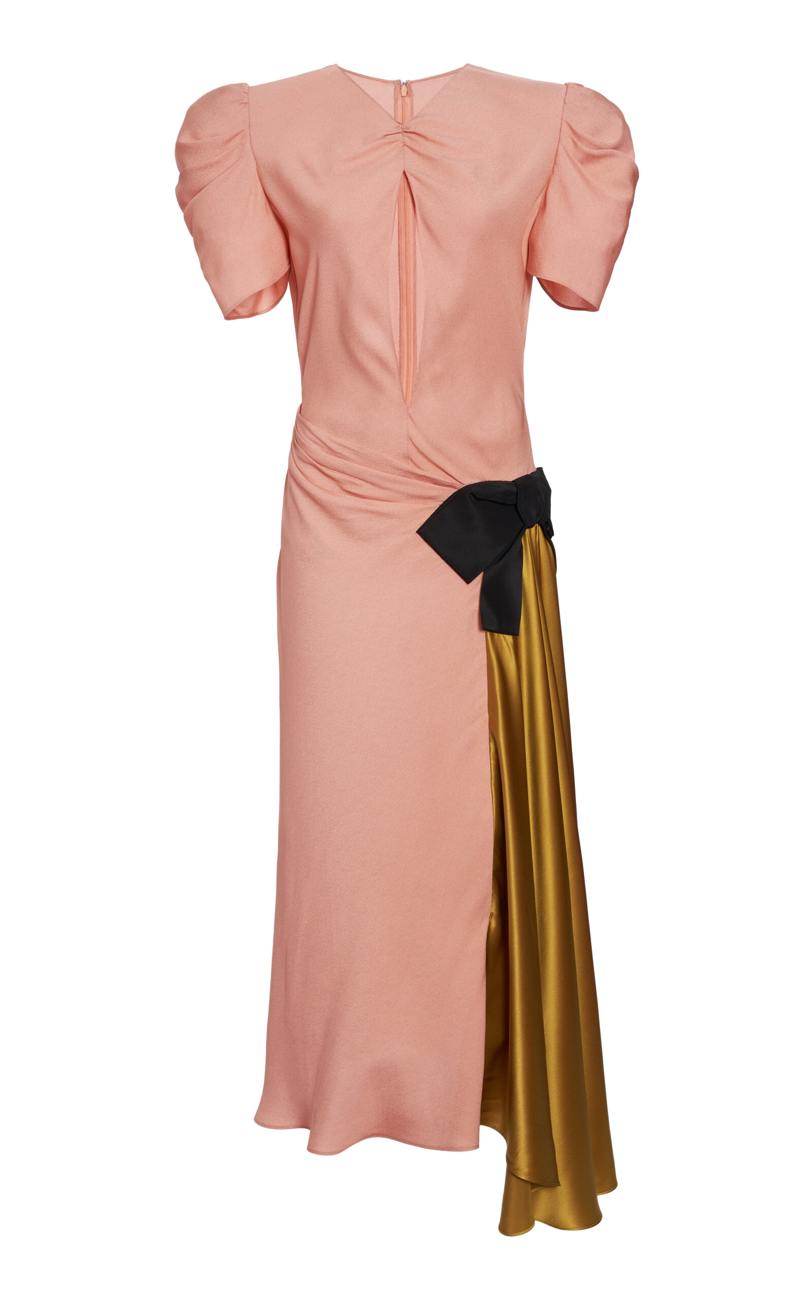 Valentino Garavani Drapes Sable Midi Dress - Moda Operandi
