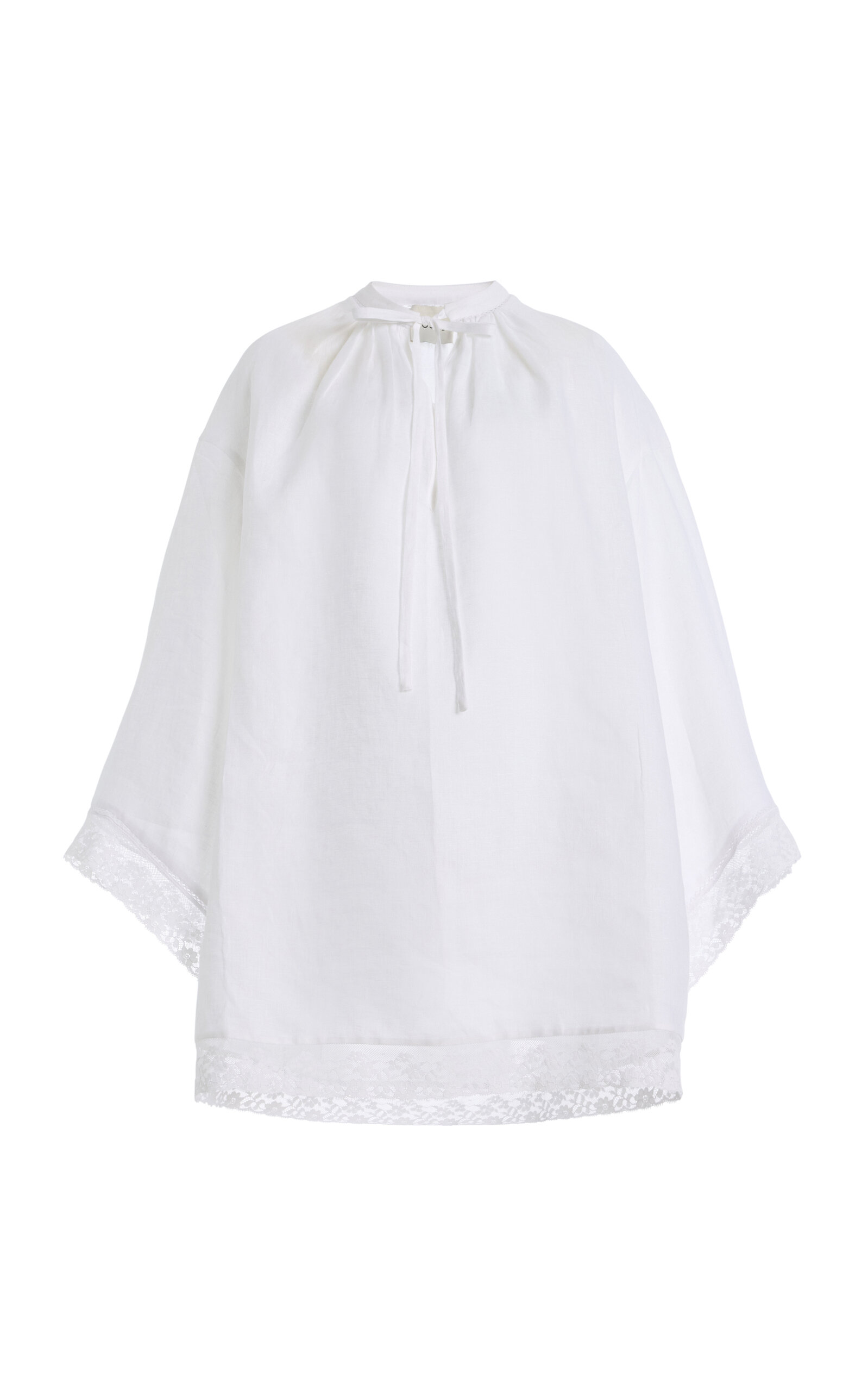 Posse Exclusive La Isla Veronica Linen Mini Kaftan In White