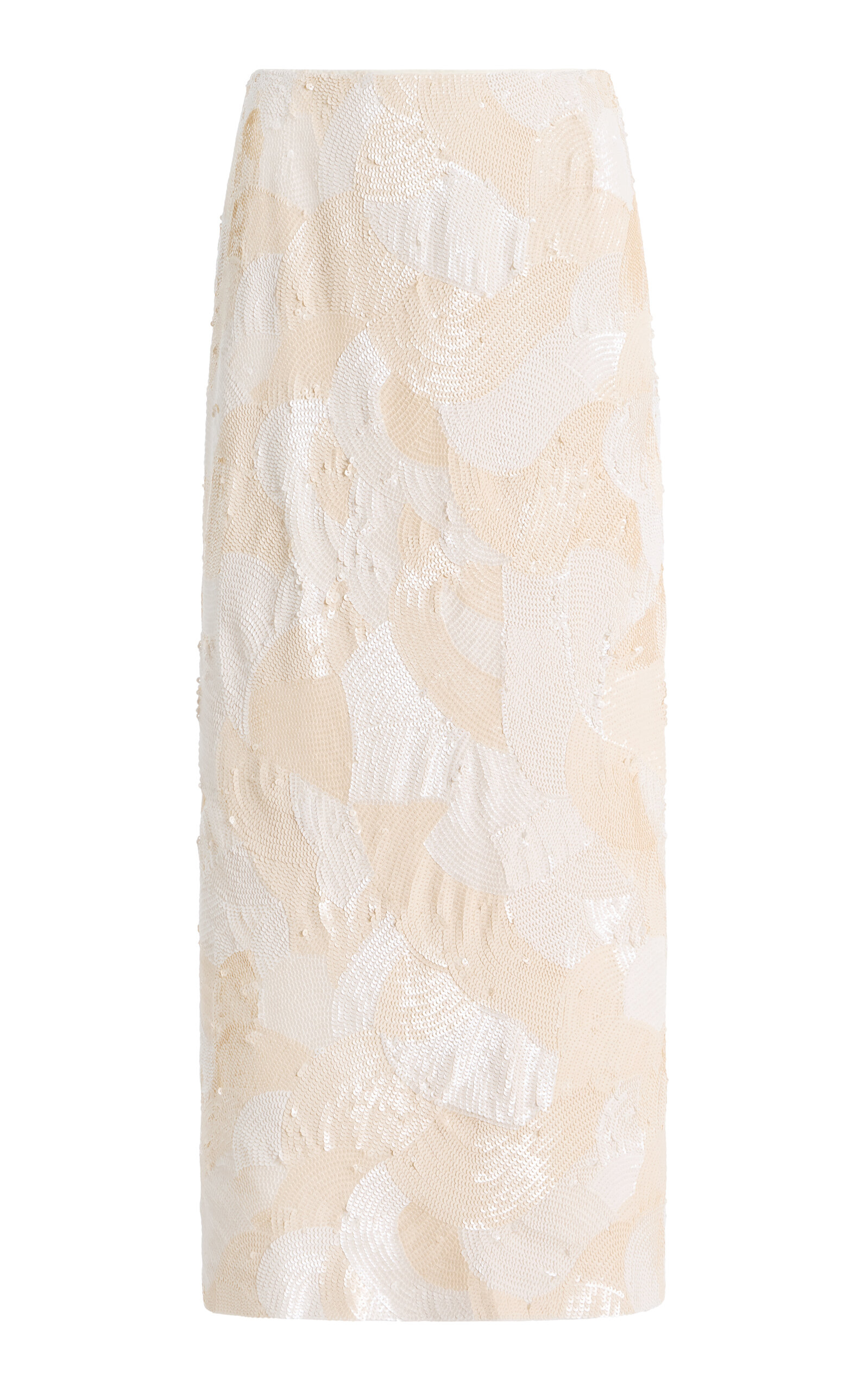 Lafayette 148 Glacial Sequined Midi Skirt In Neutral