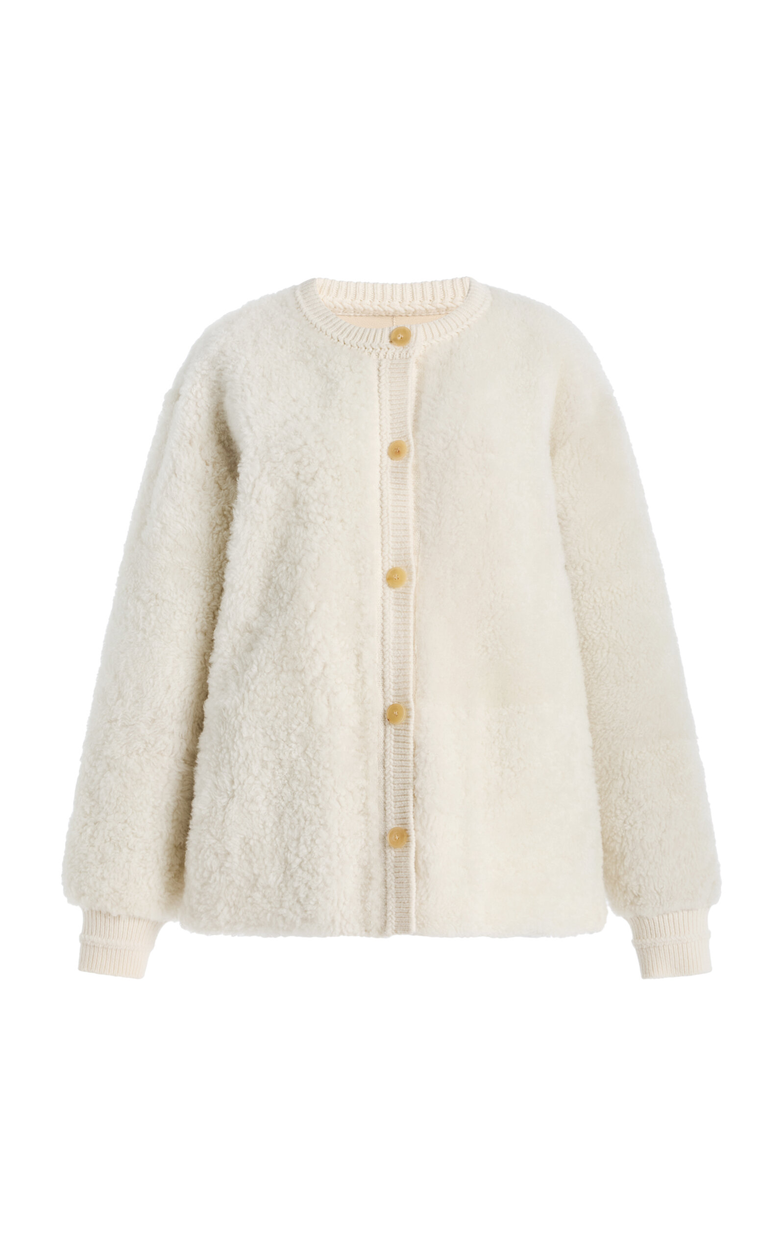 Lafayette 148 Reversible Shearling Cardigan Jacket