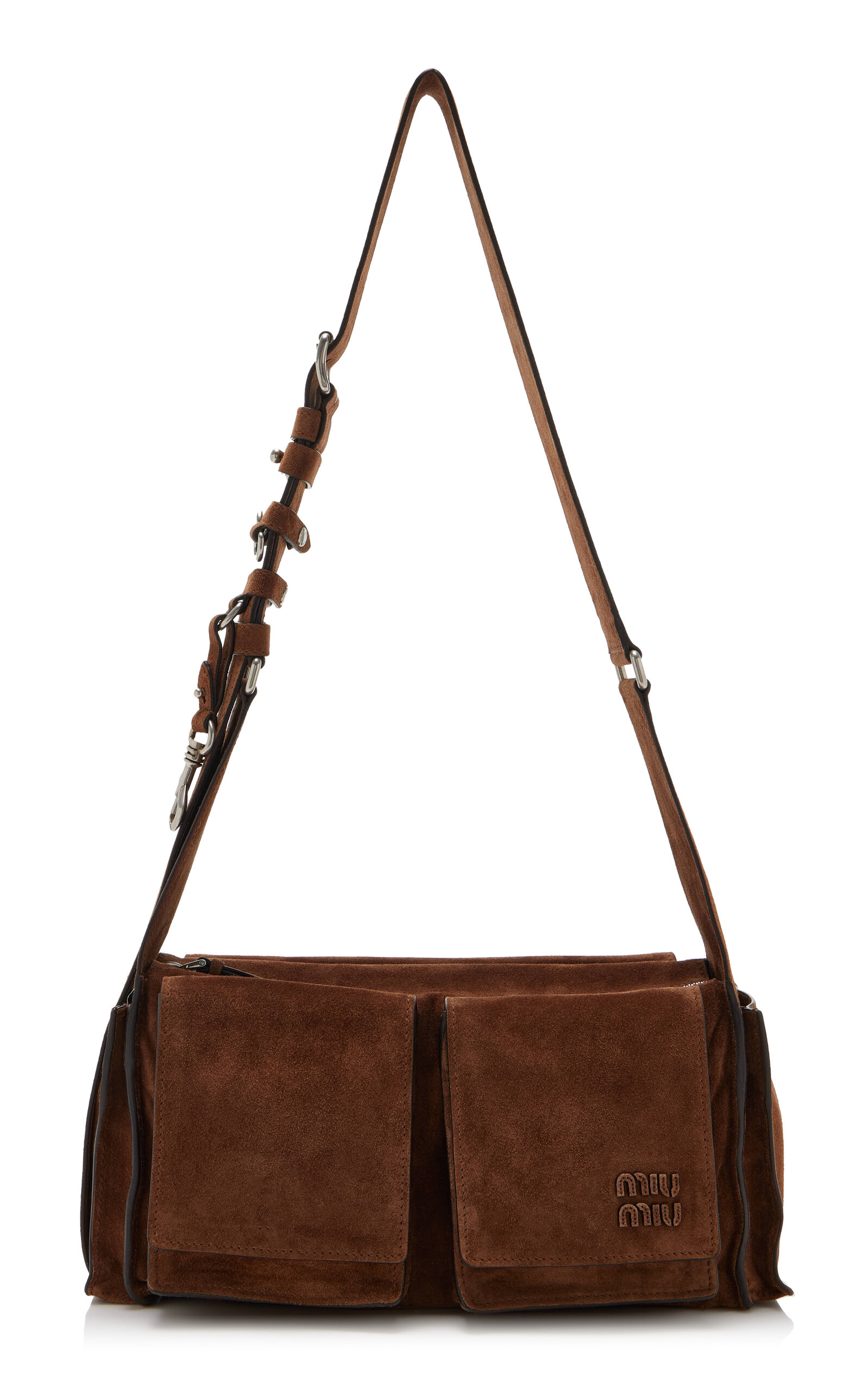 Miu Miu Utilitaire Suede Shoulder Bag