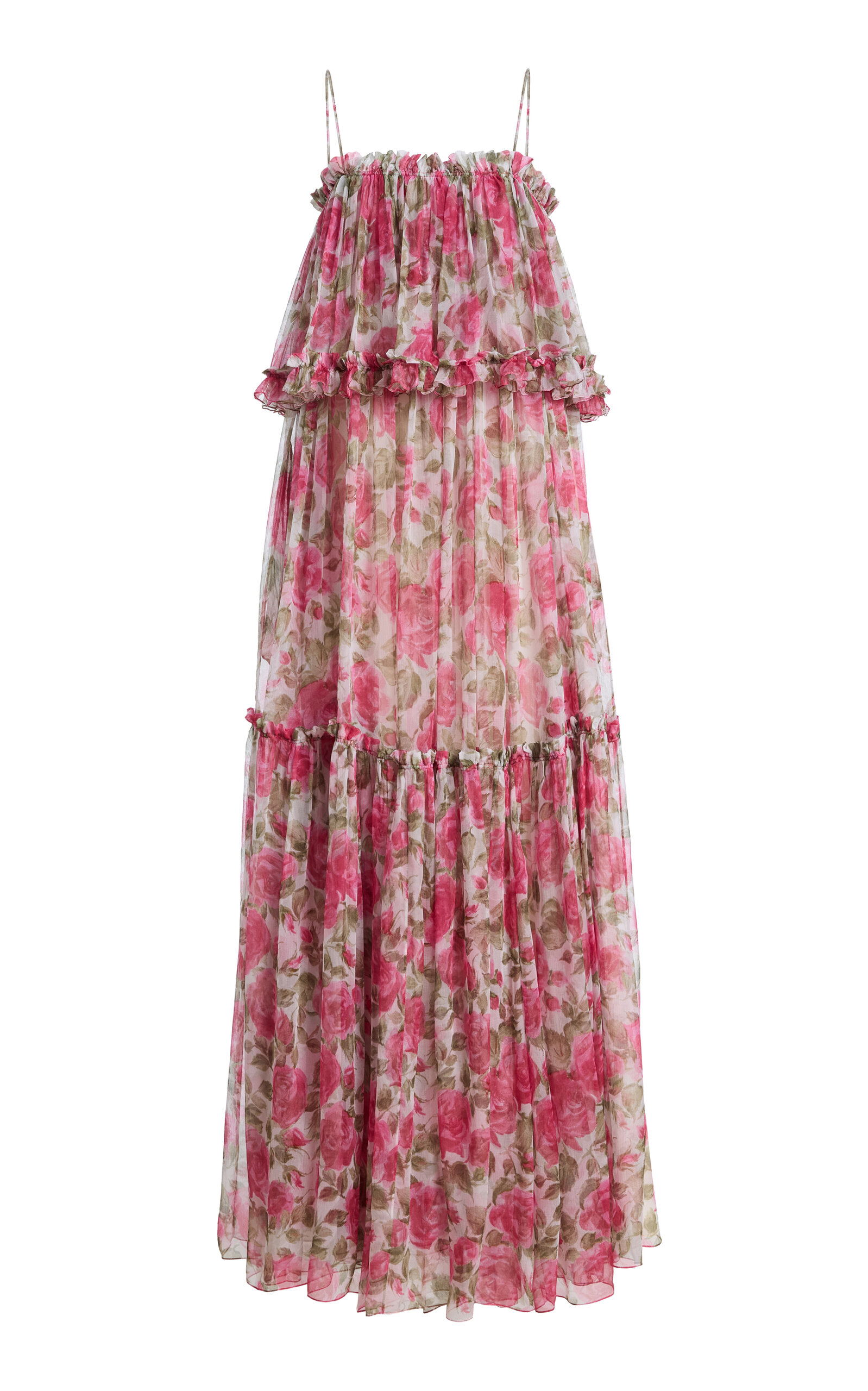 Chloé Floral-Print Silk Maxi Dress - Moda Operandi