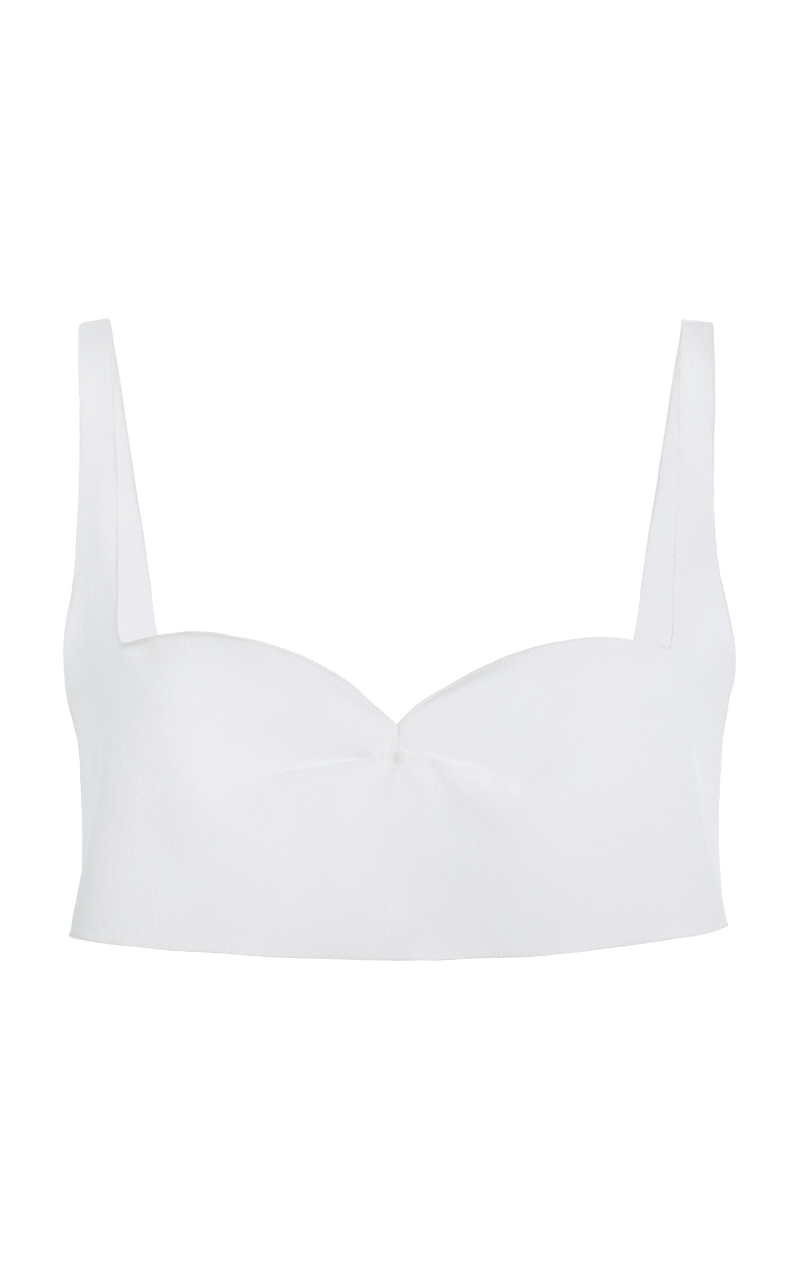 Prada Silk Crepe de Chine Cropped Top