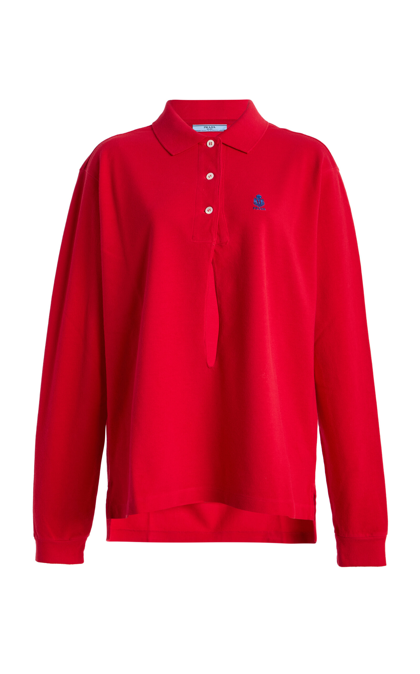 Prada Cotton Pique Polo Shirt - Moda Operandi