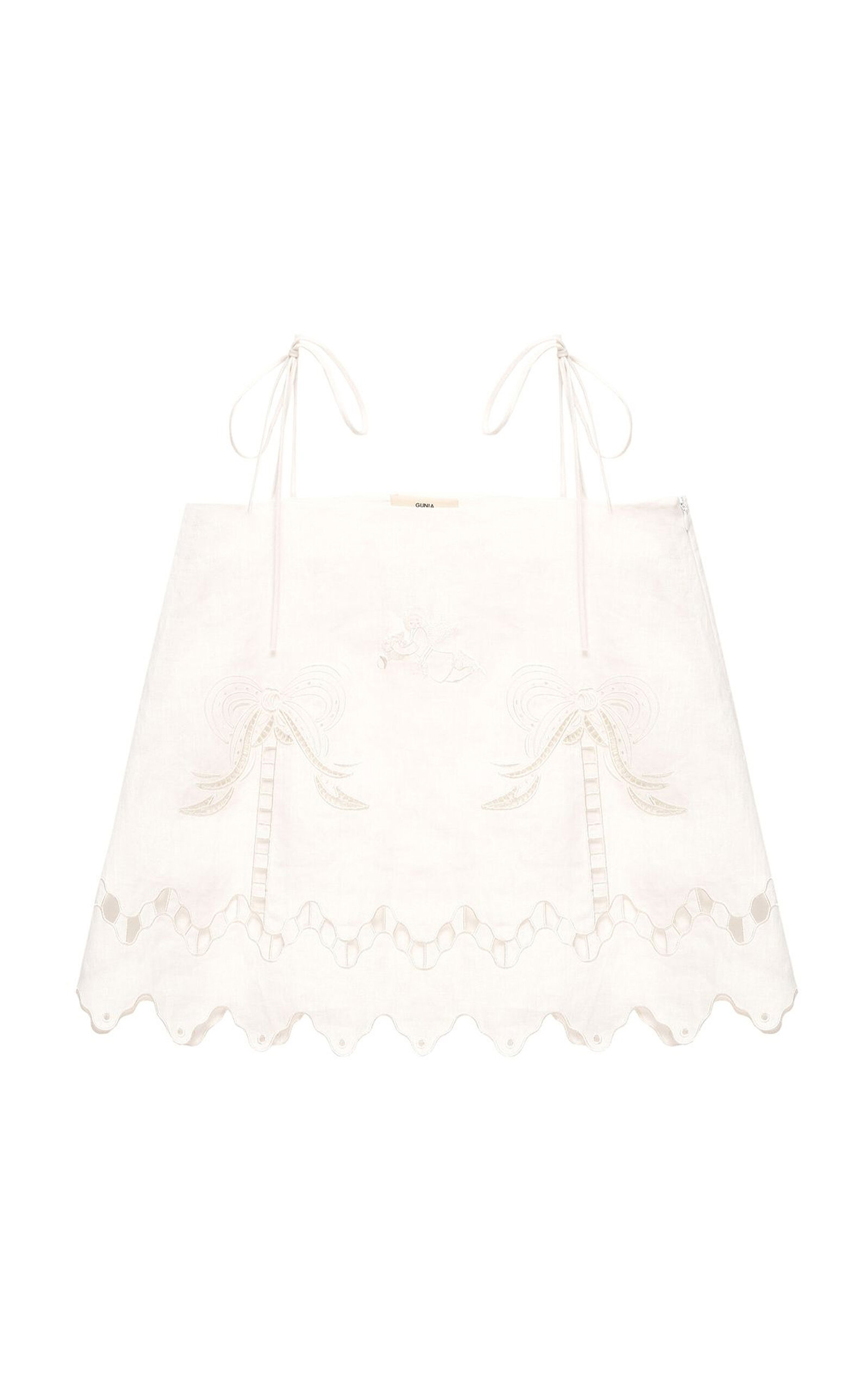 Gunia Project Yasna Embroidered Hemp Tank Top In White