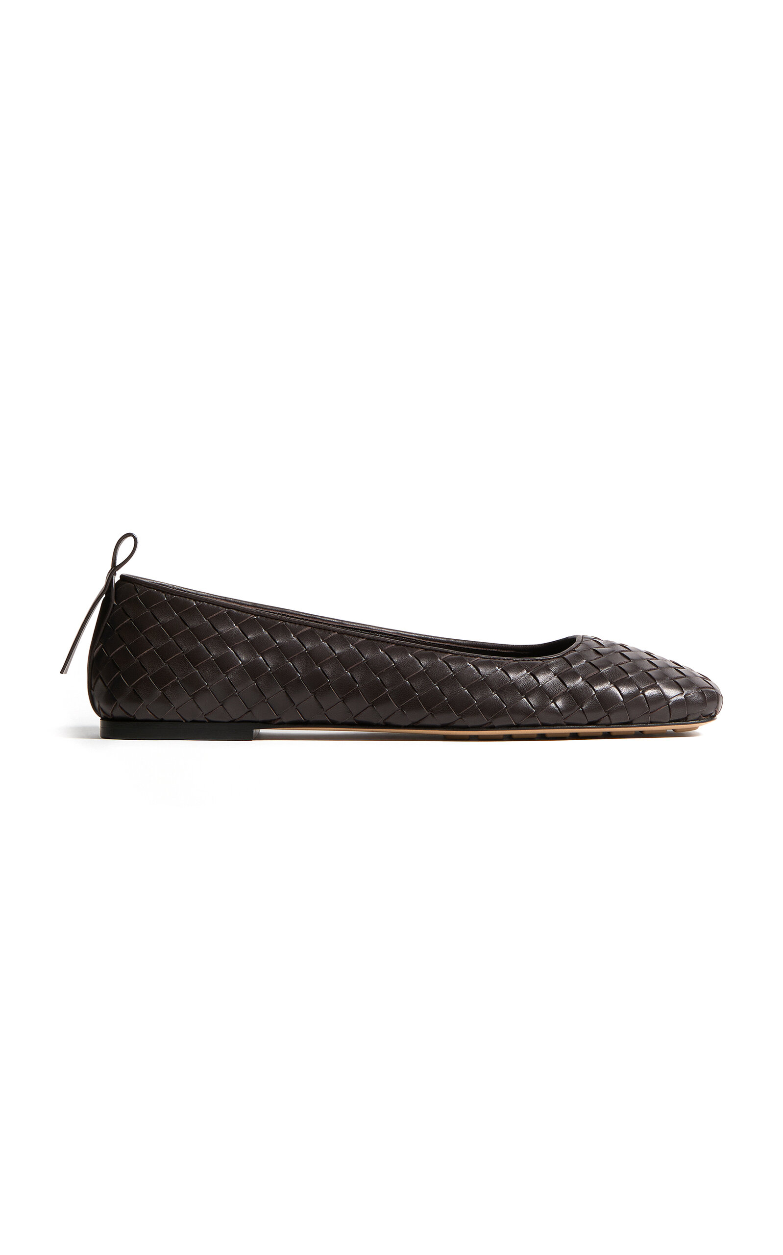 Bottega Veneta Intecciato Leather Ballet Flats - Moda Operandi