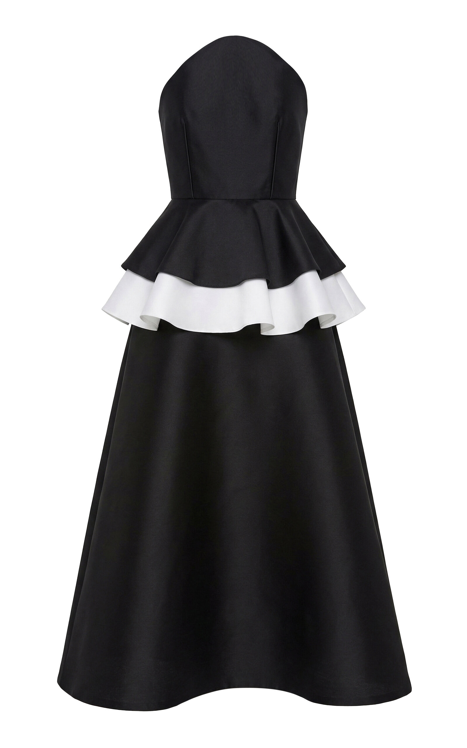 Greta Constantine Cormorant Strapless Silk-Blend Maxi Dress