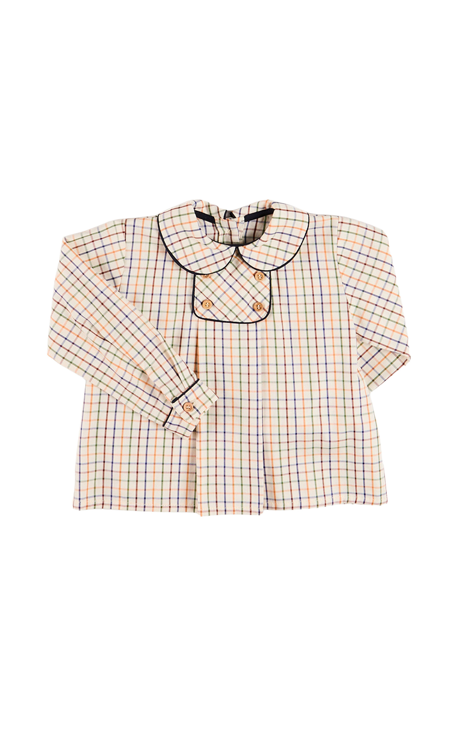 Pepa London Kids' Rutland Checked Double-Breasted Shirt