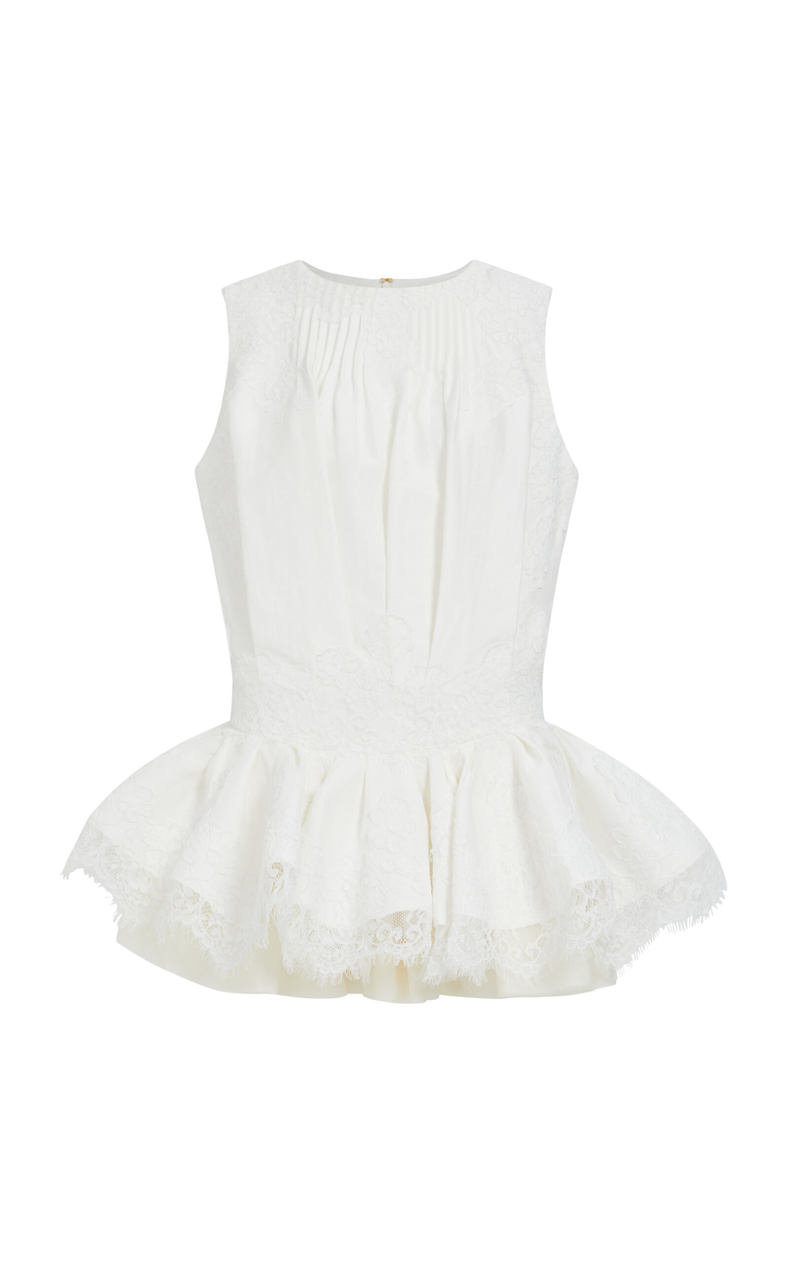 Aje Cressida Ruched Linen-blend Mini Dress In Neutral