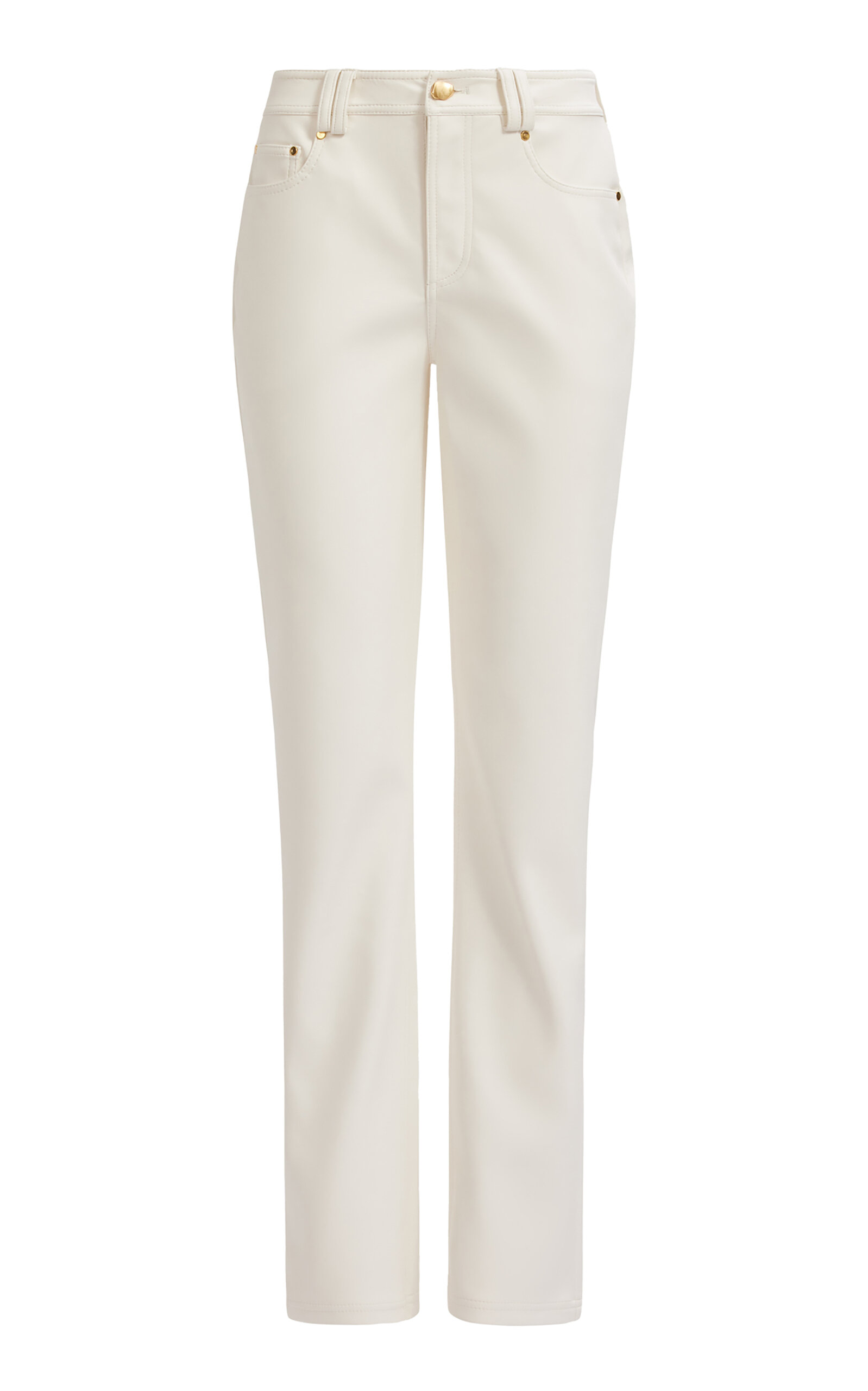 Aje Elodie Mid-rise Bootleg Pants In White
