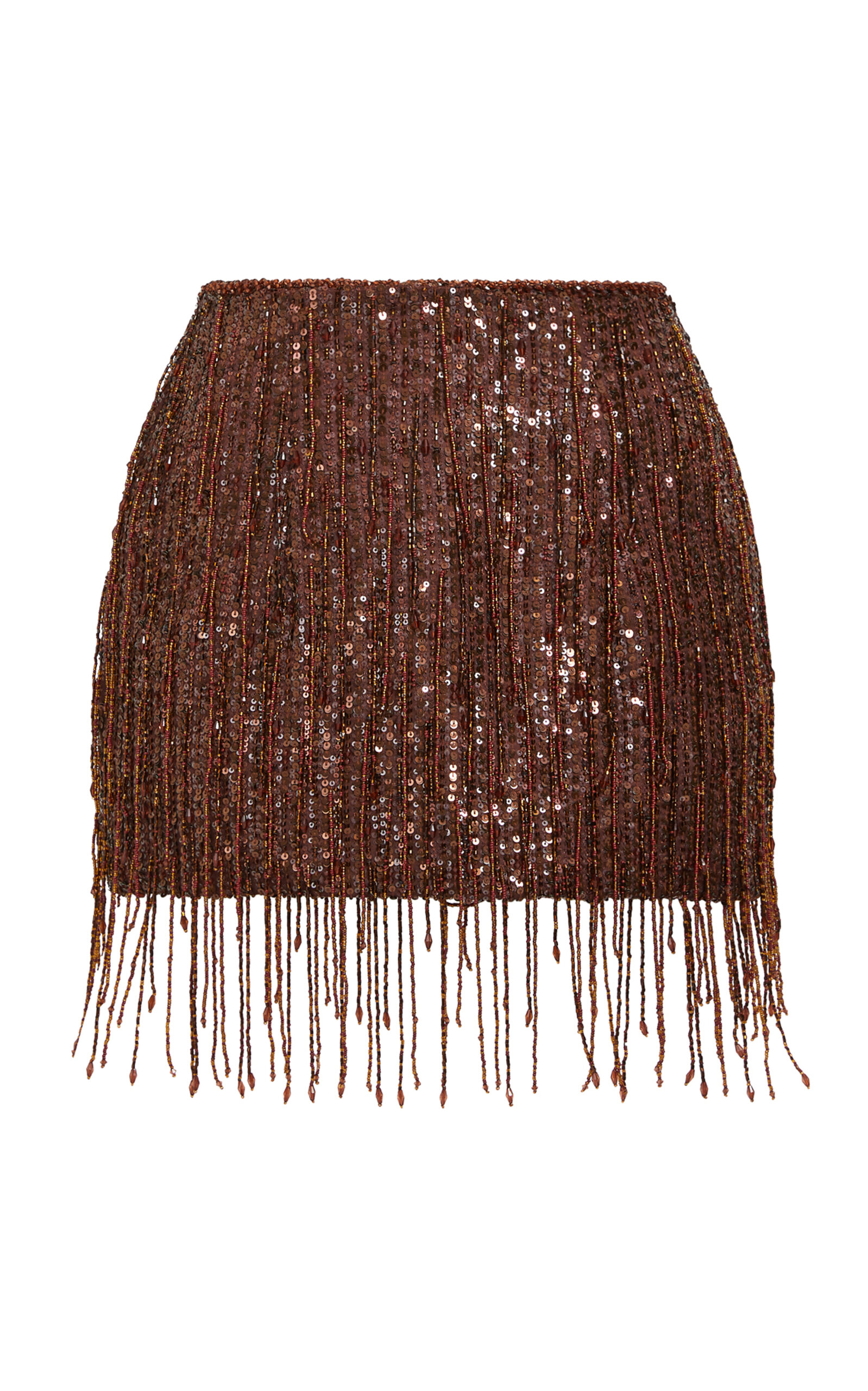 Aje Aire Sequined Mini Skirt - Brown