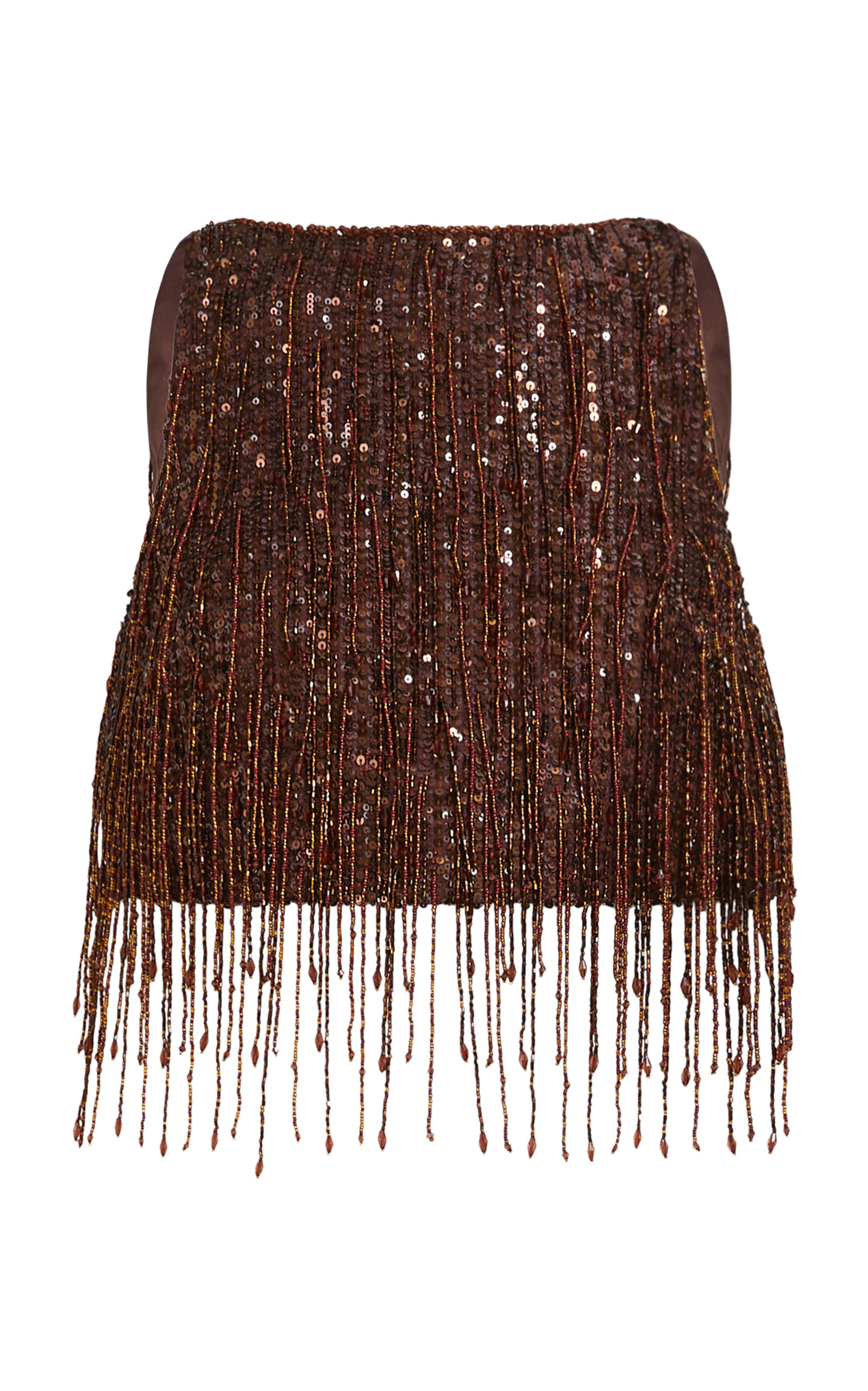 Aje Aire Sequined Top In Brown
