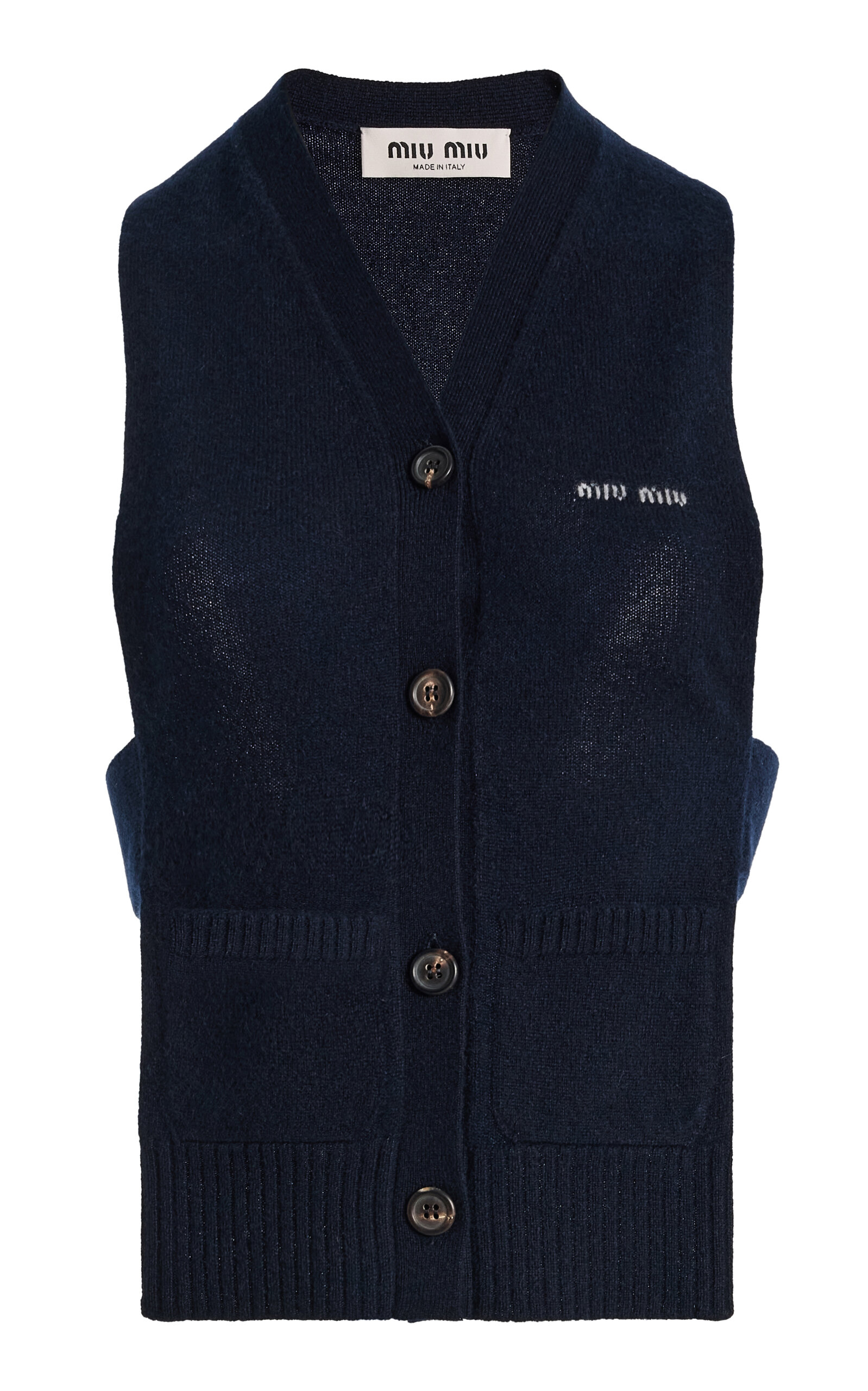 Miu Miu Cashmere Cardigan Vest - Moda Operandi