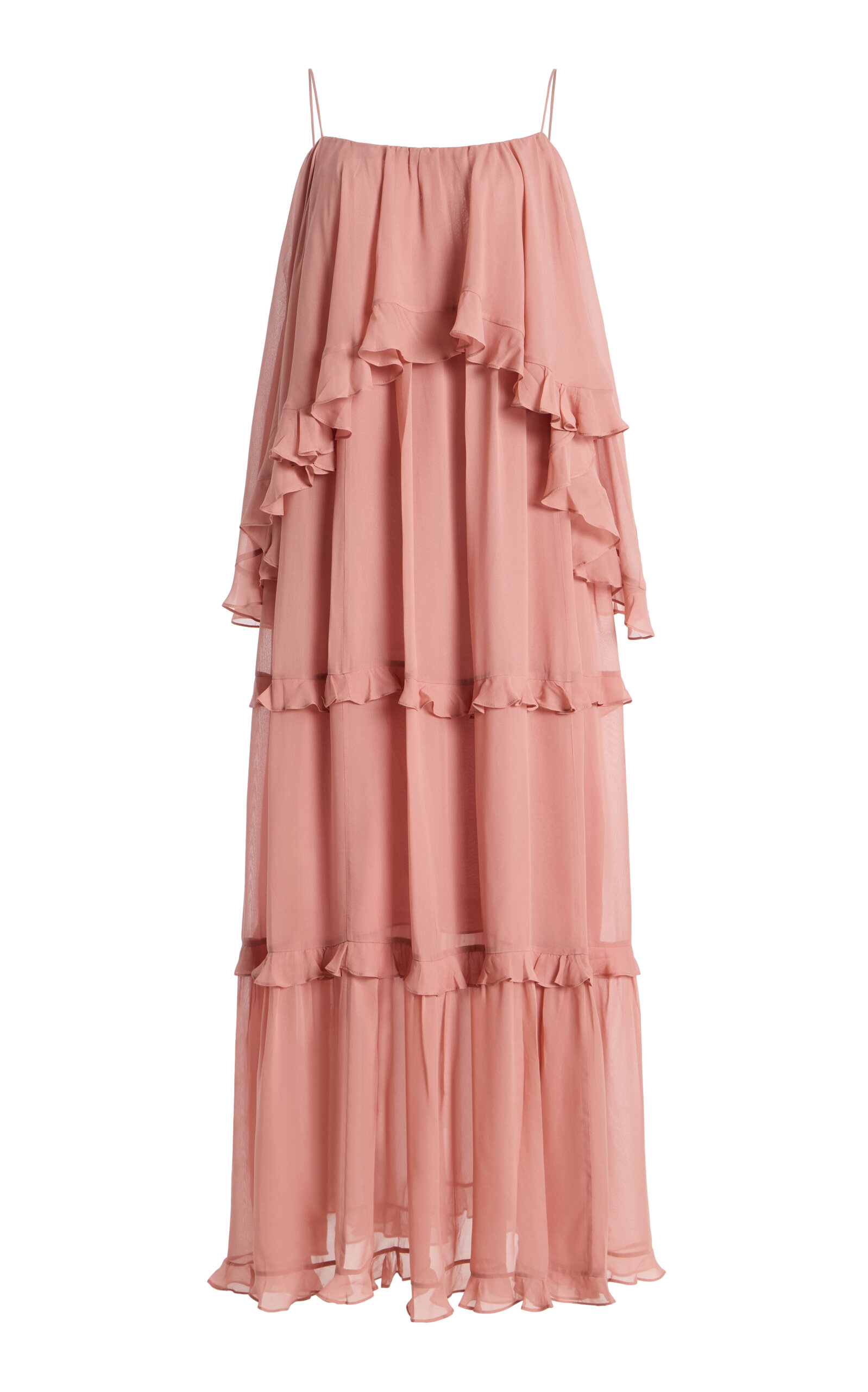 Zimmermann Luna Ruffled Georgette Midi Dress