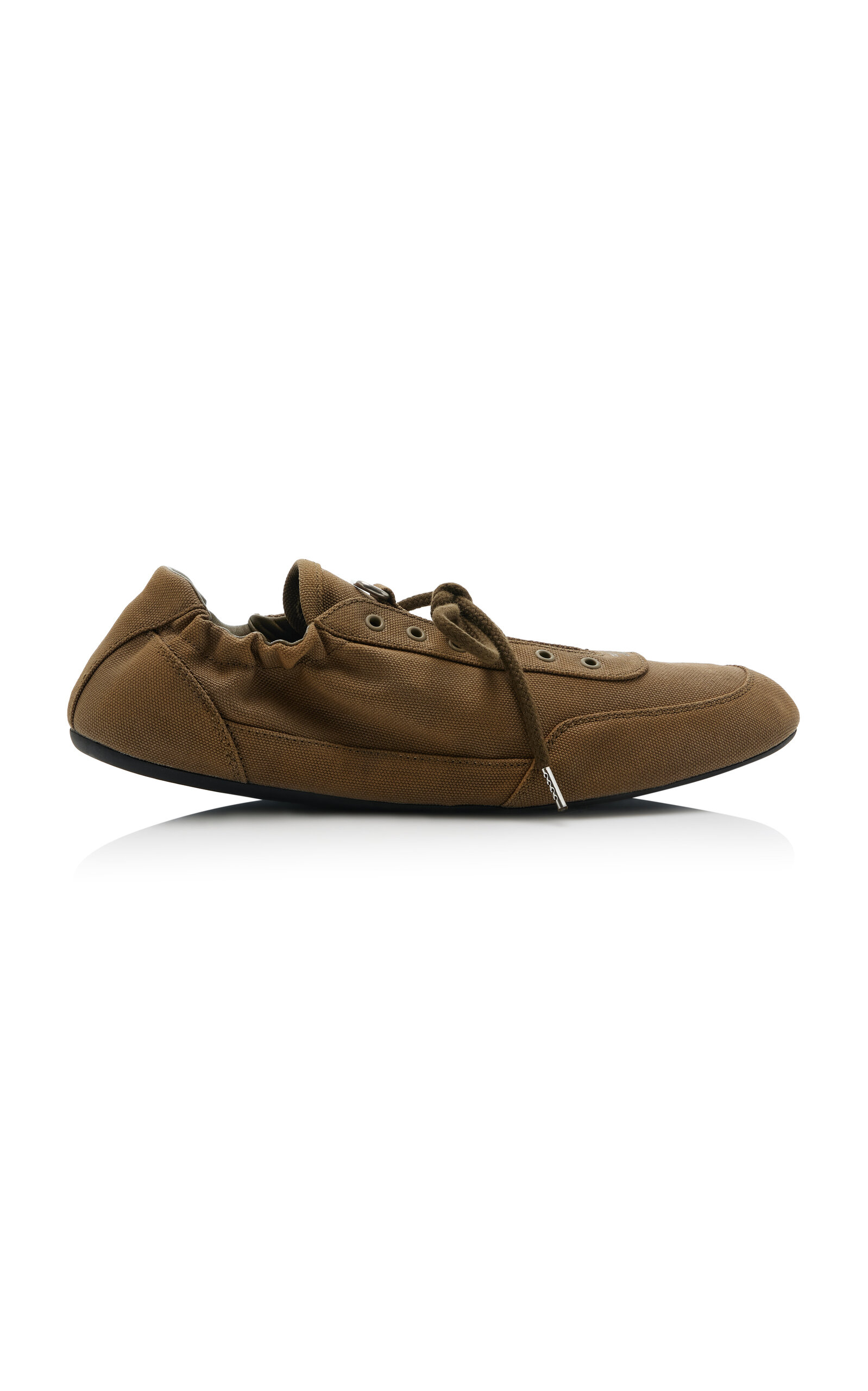 Prada Collapse Cotton Canvas Sneakers