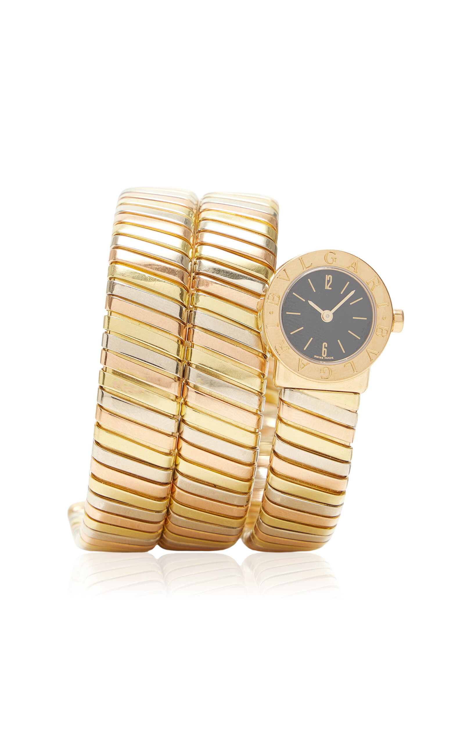 Stephanie Windsor Bvlgari Serpenti Tubogas Wrap Watch In Gold