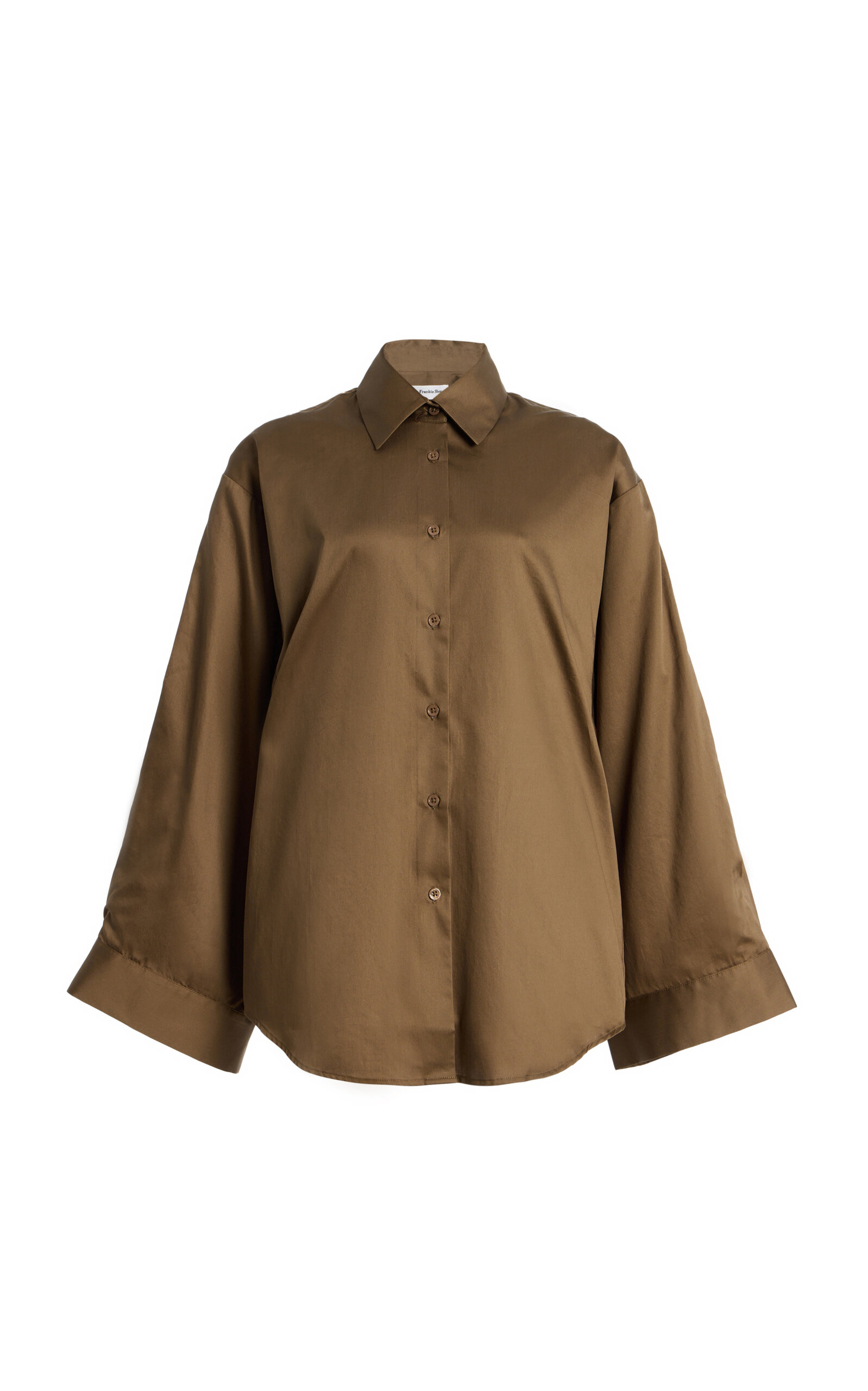 The Frankie Shop Tila Cotton Wide-Sleeve Shirt