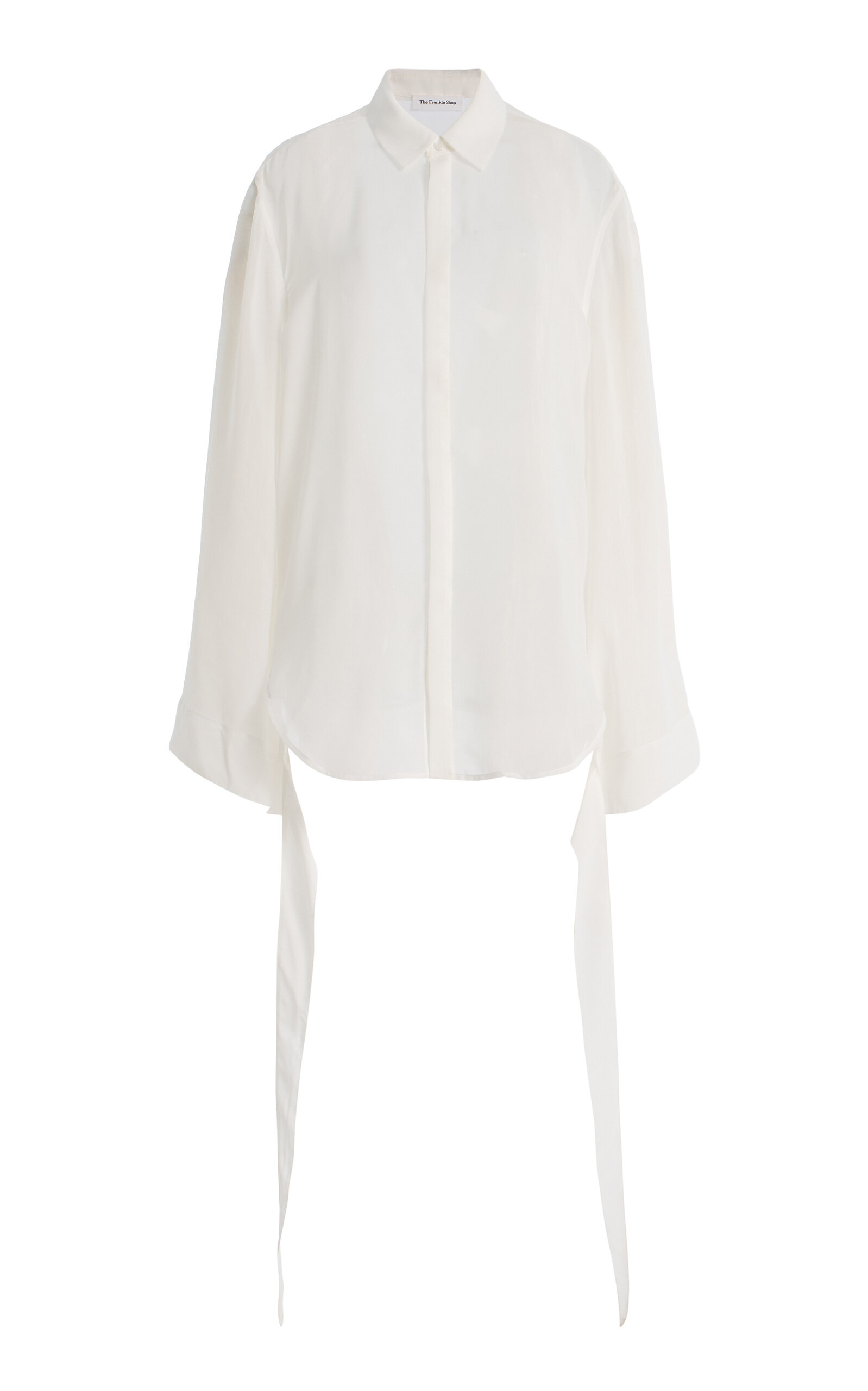 The Frankie Shop Verlin Chiffon Tie-Cuff Shirt